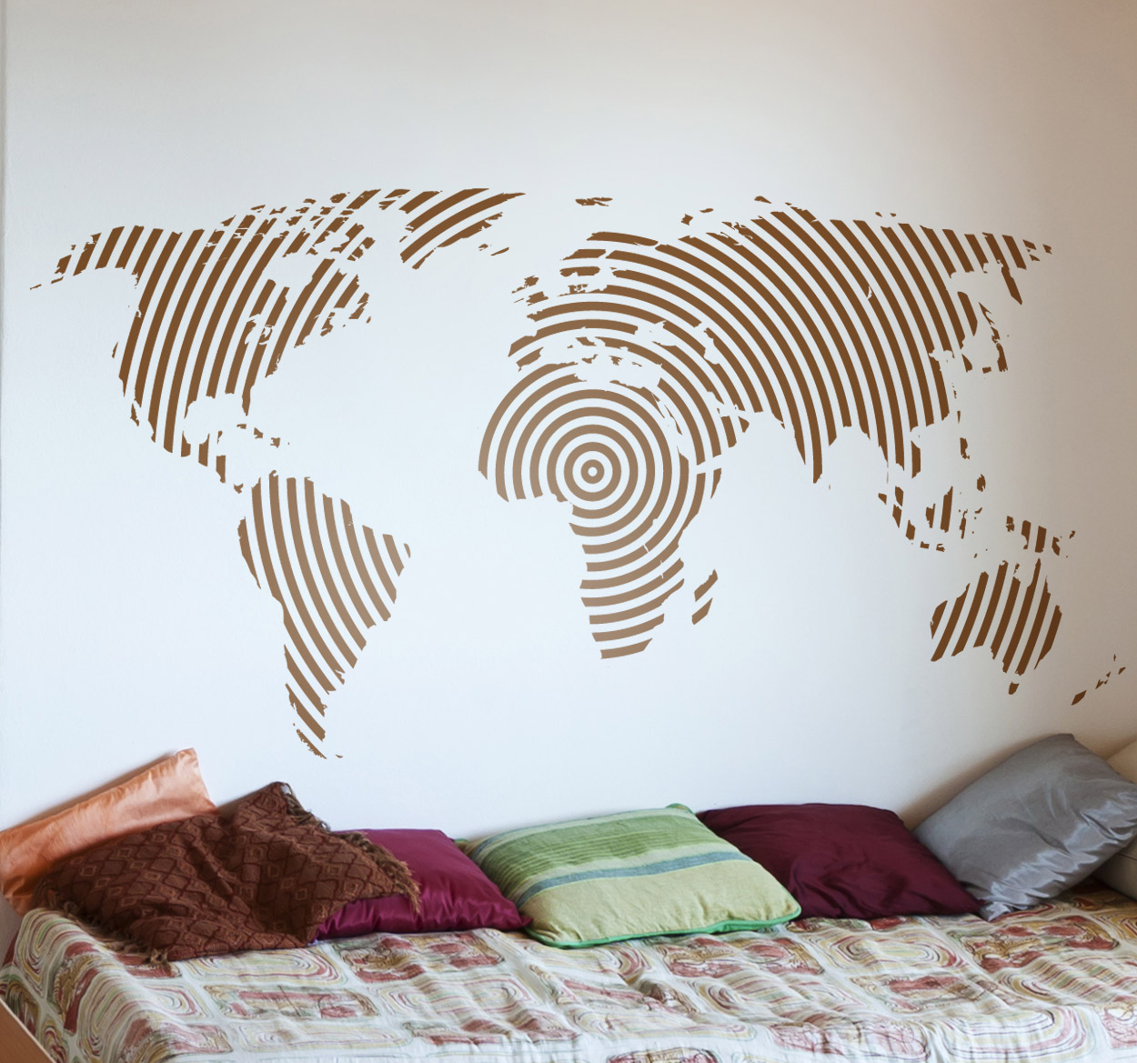 Tenstickers Sticker wereld origineel rond