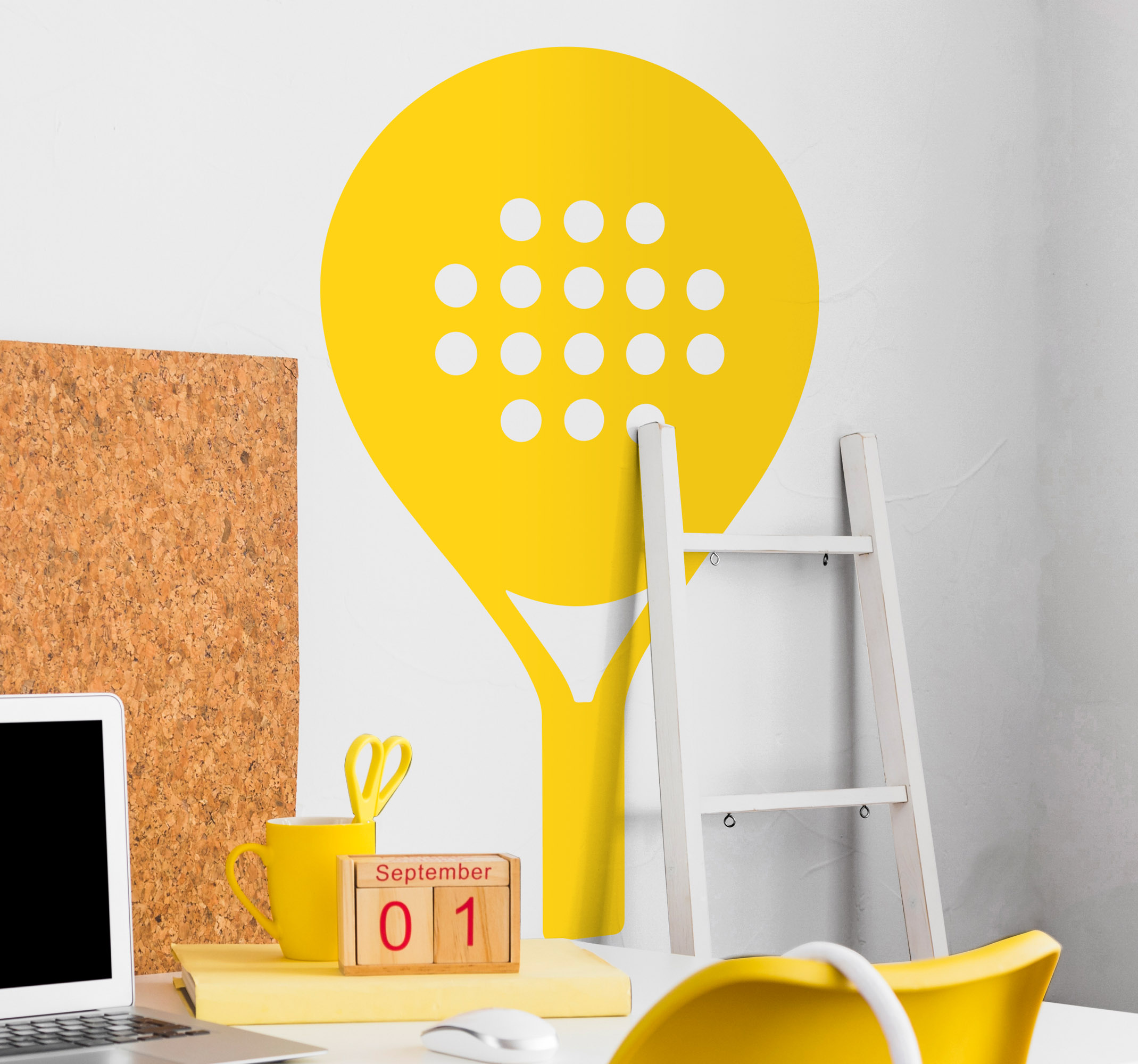 Tenstickers Stickers sport Eenkleurig padelracket