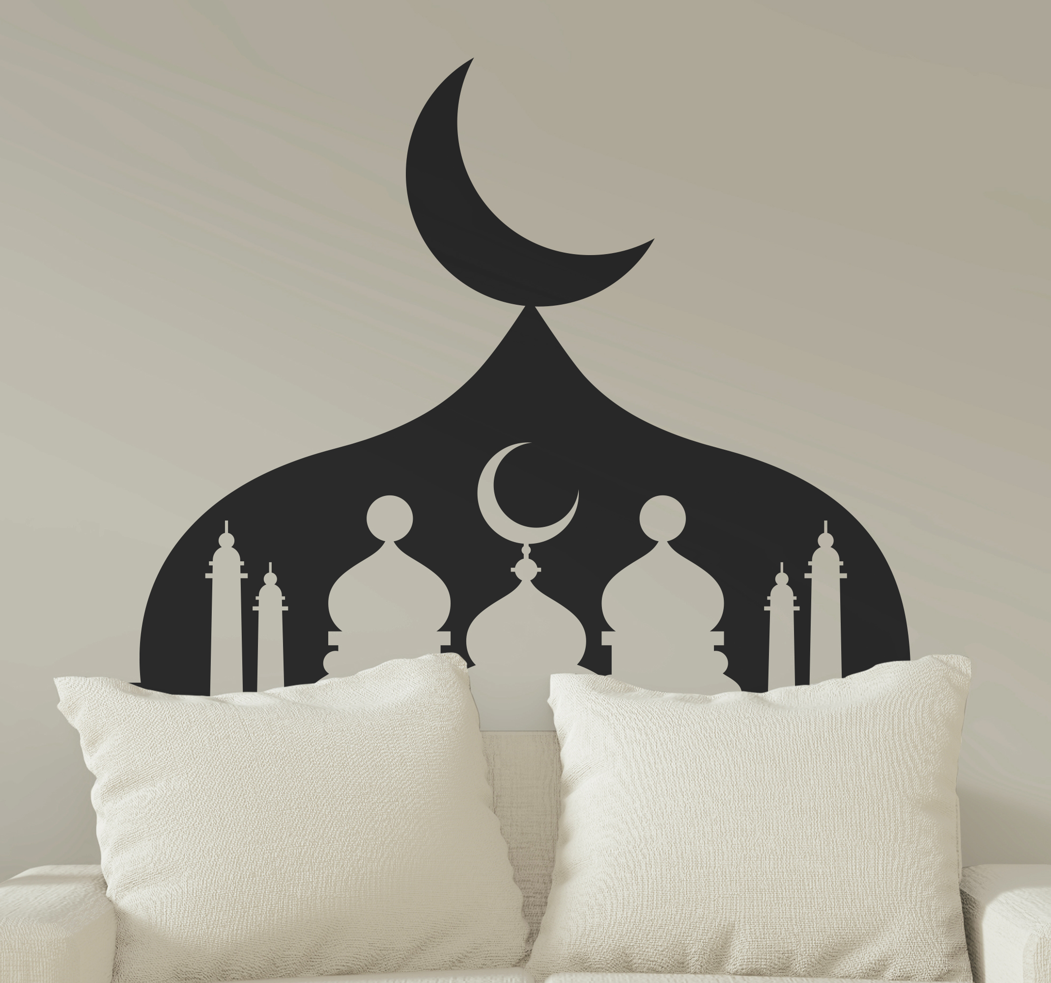 Tenstickers - Samolepky Na Zeď Silueta Mešity Arabské Samolepky