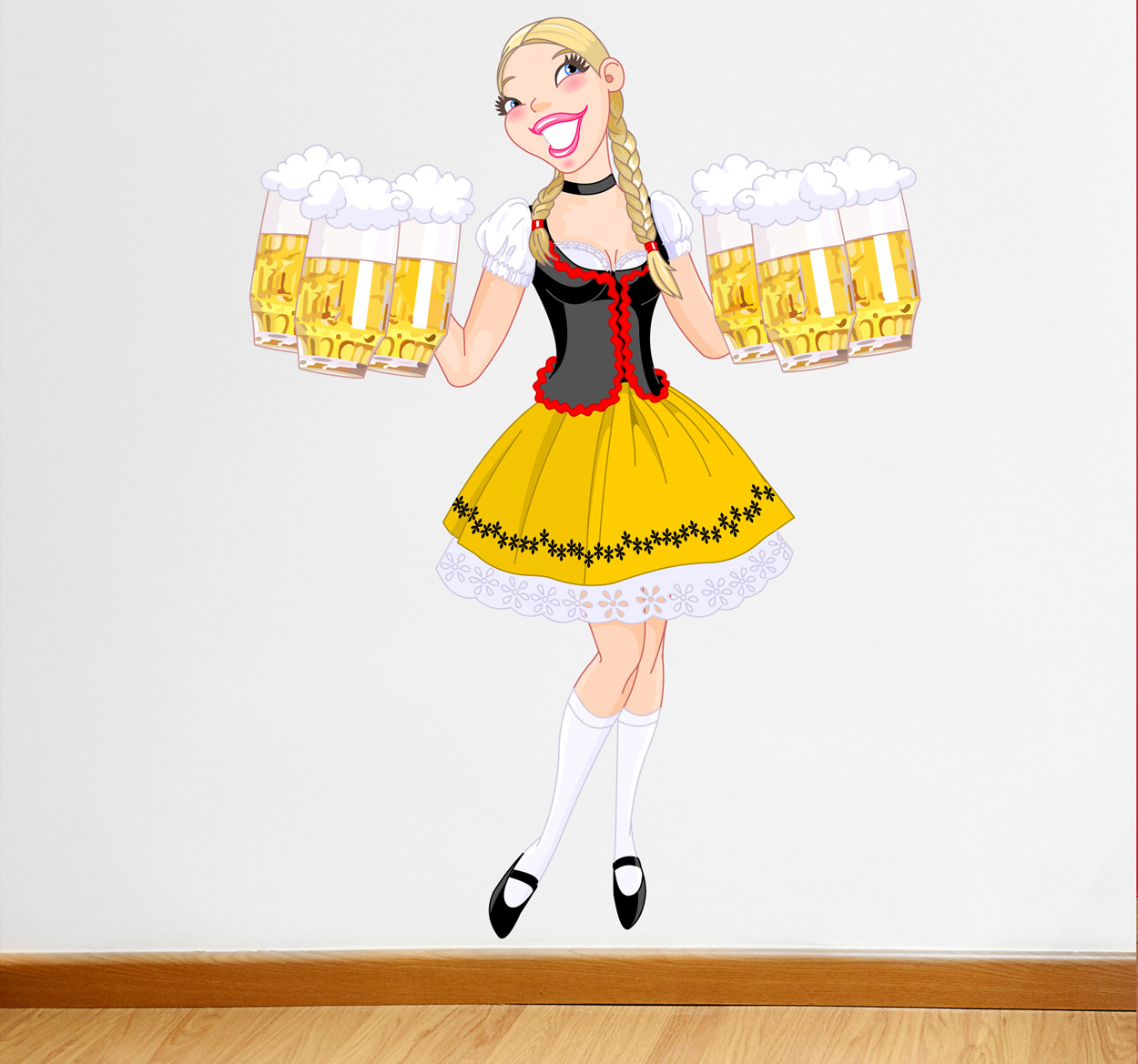 Sticker decorativo cameriera Oktoberfest