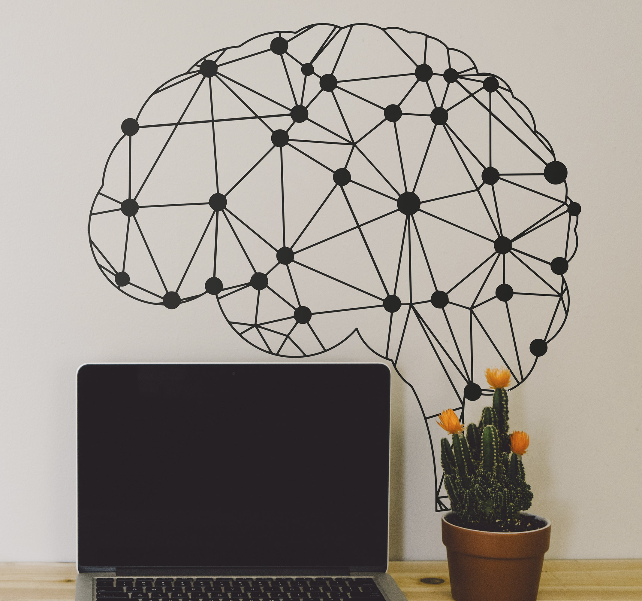 Muurstickers wetenschap Geometrische hersenen