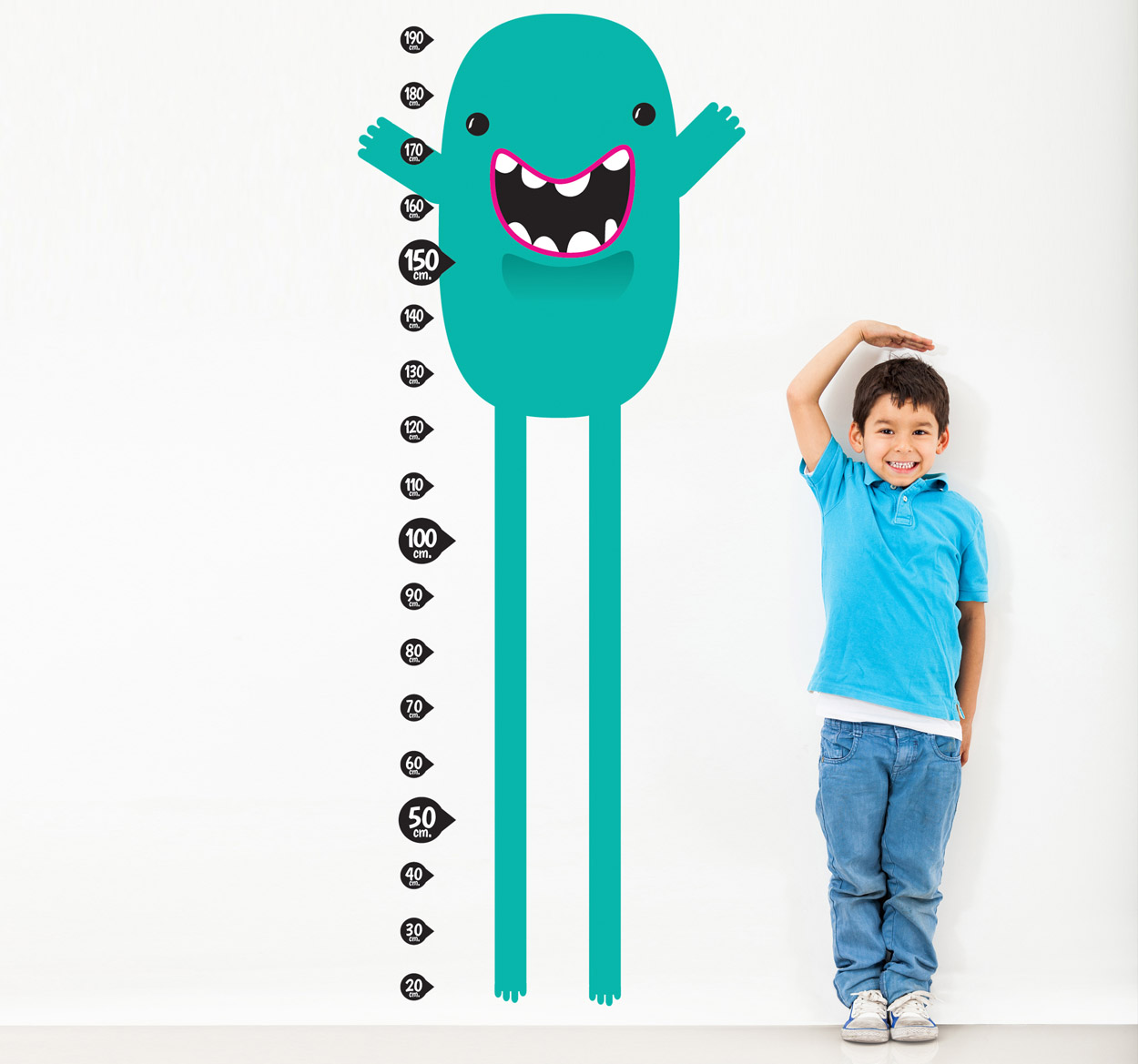 Adesivo bambini metro mostro verde