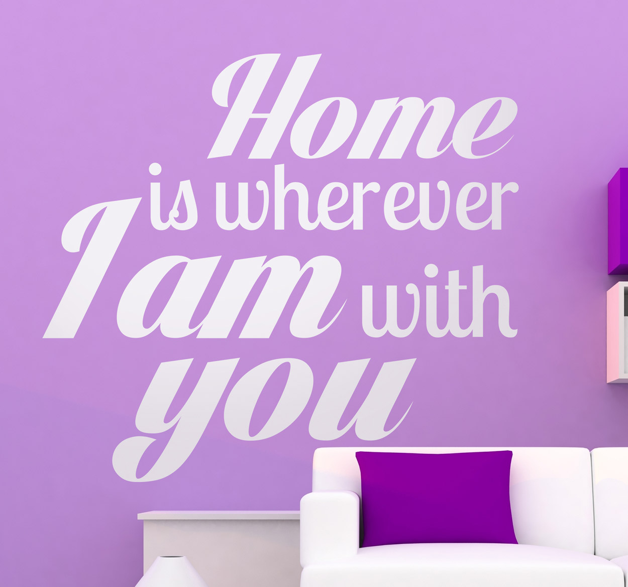 Tenstickers Sticker tekst Home is wherever