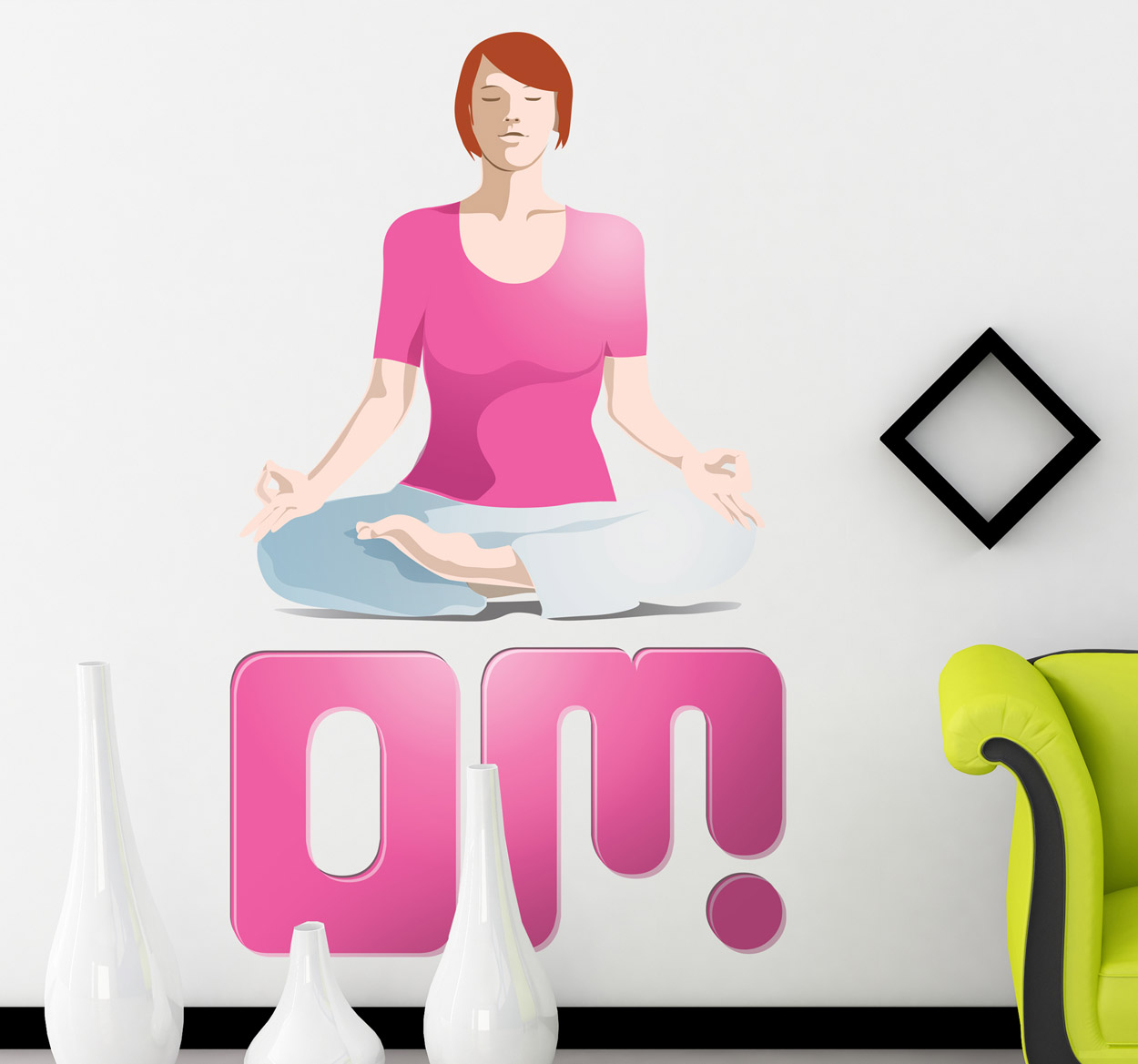 Tenstickers Yoga Om muursticker