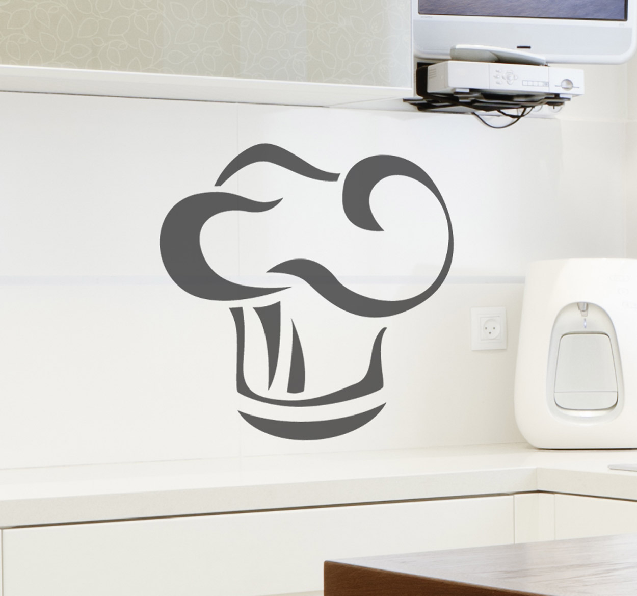 Tenstickers Muursticker keuken met koksmuts