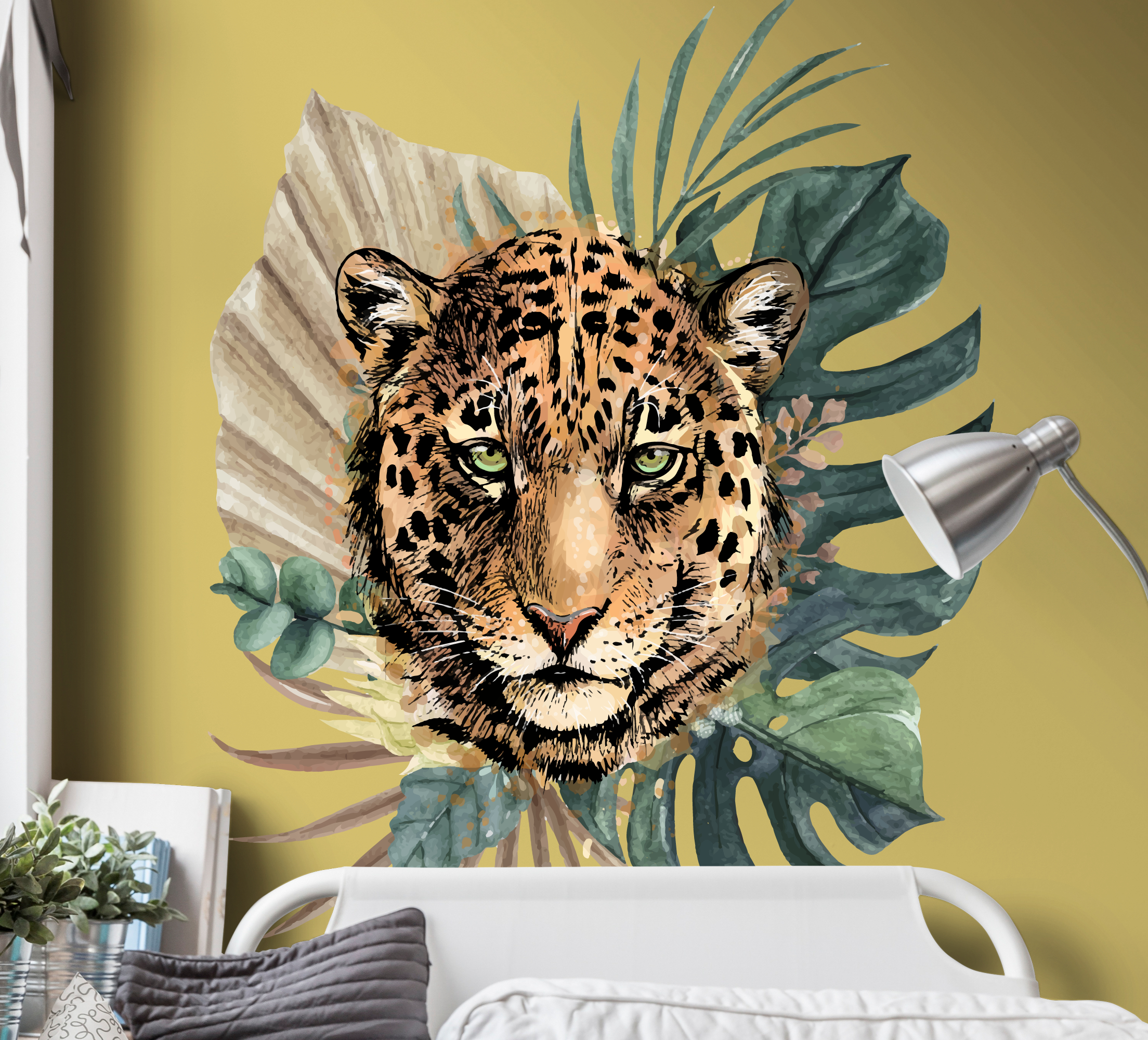 Tenstickers Wilde dieren stickers Luipaard in de jungle
