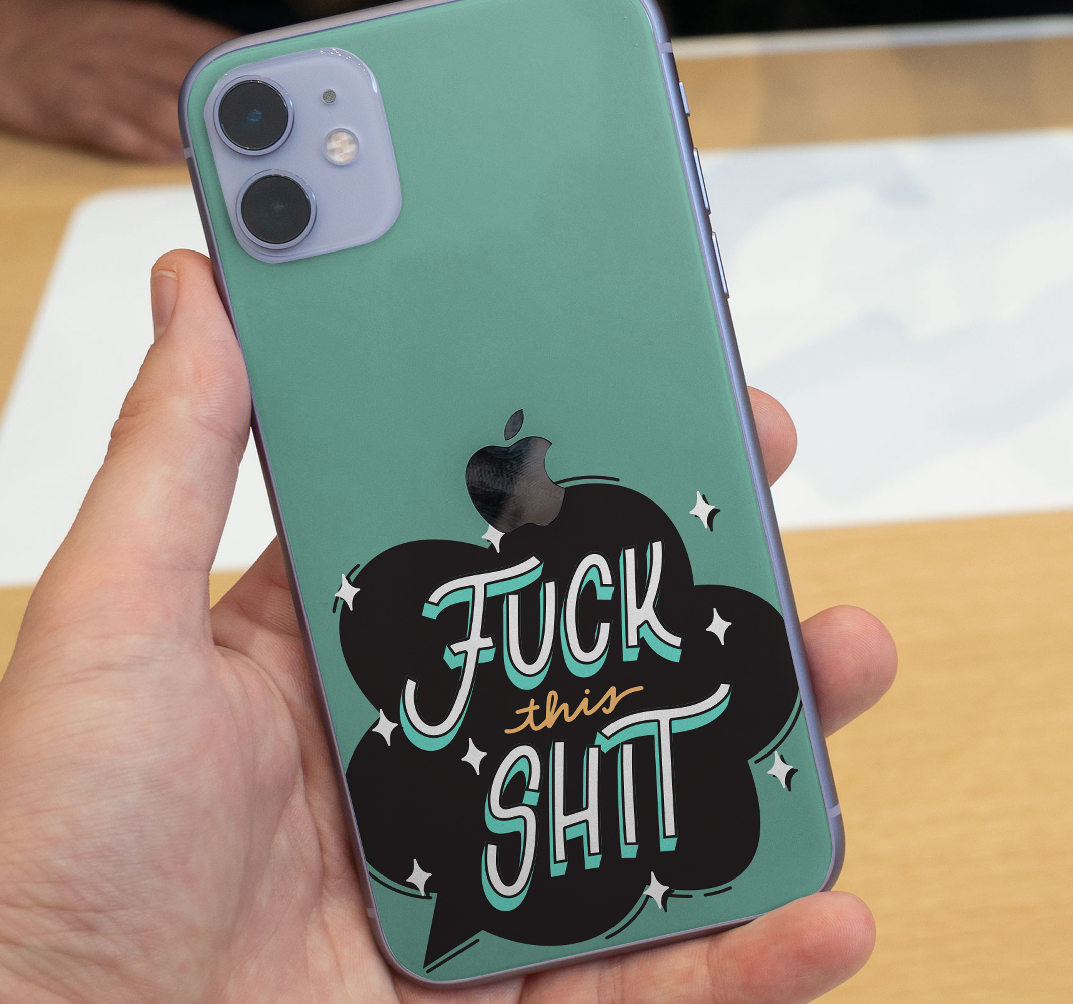 Fan offert bokstäver iphone dekal