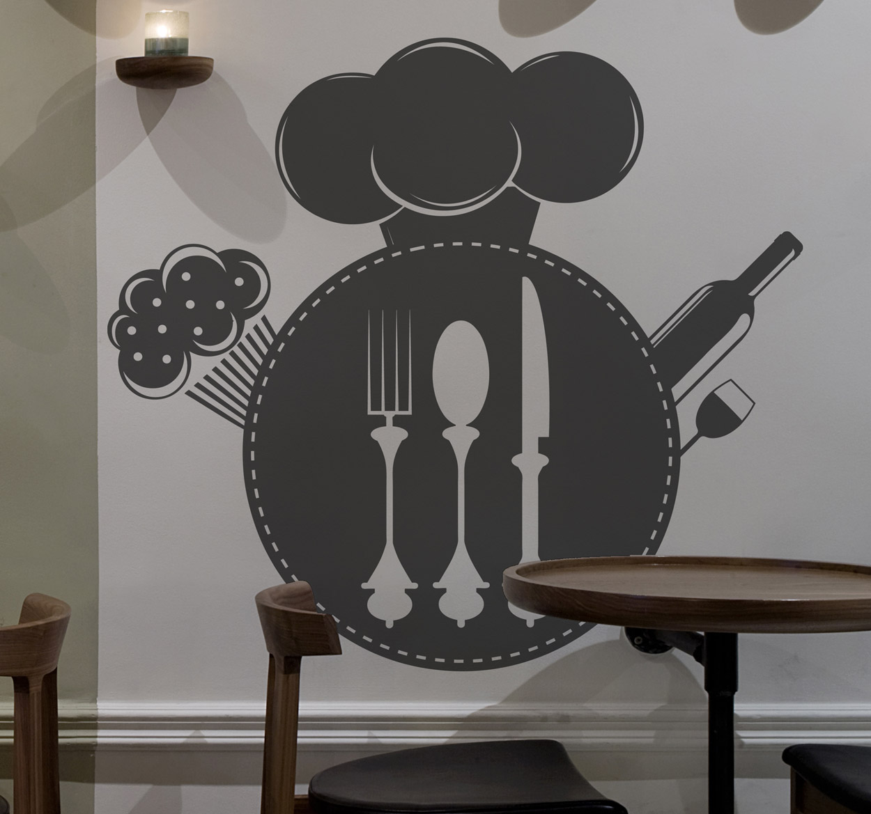 Sticker decorativo logo ristorante
