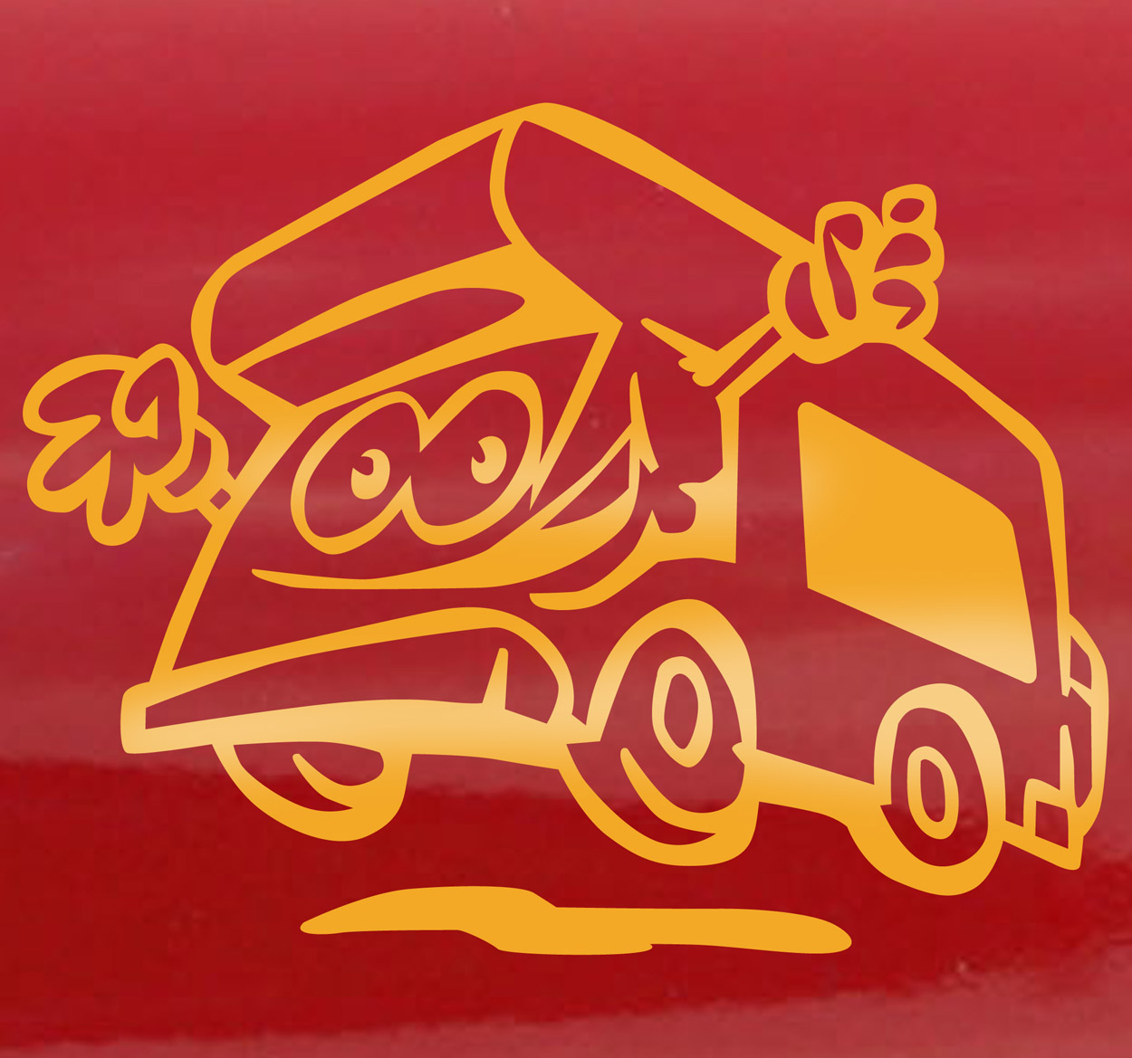 Adesivo camper felice