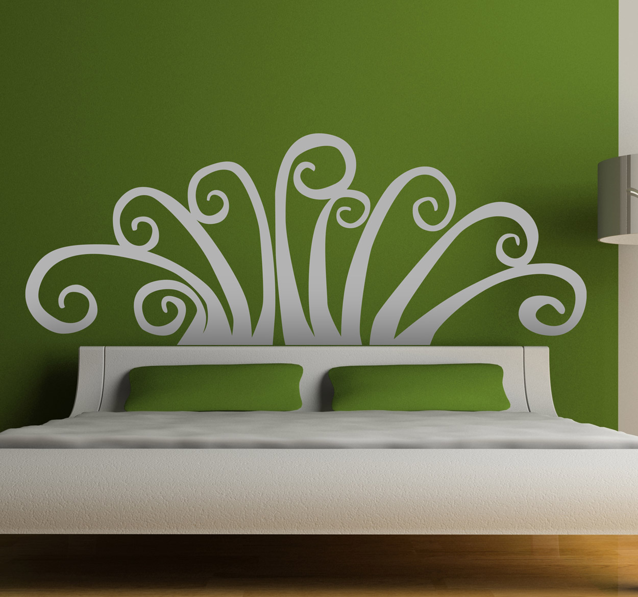Tenstickers Sticker abstract hoofdeinde bed