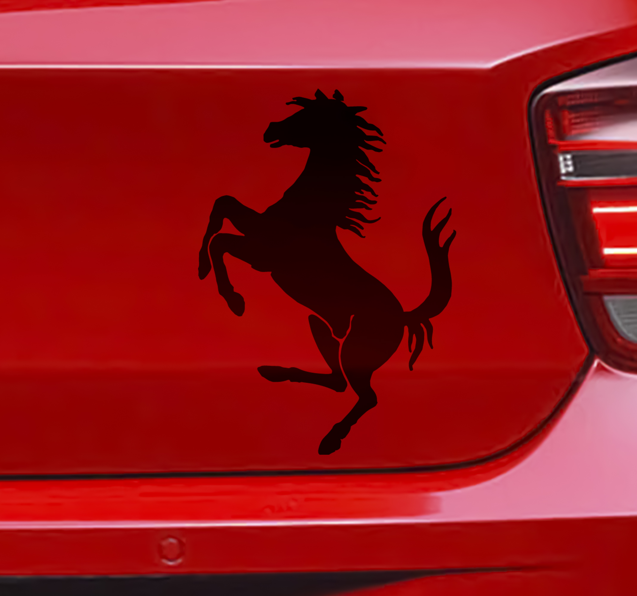 Autosticker steigerend paard Ferrari