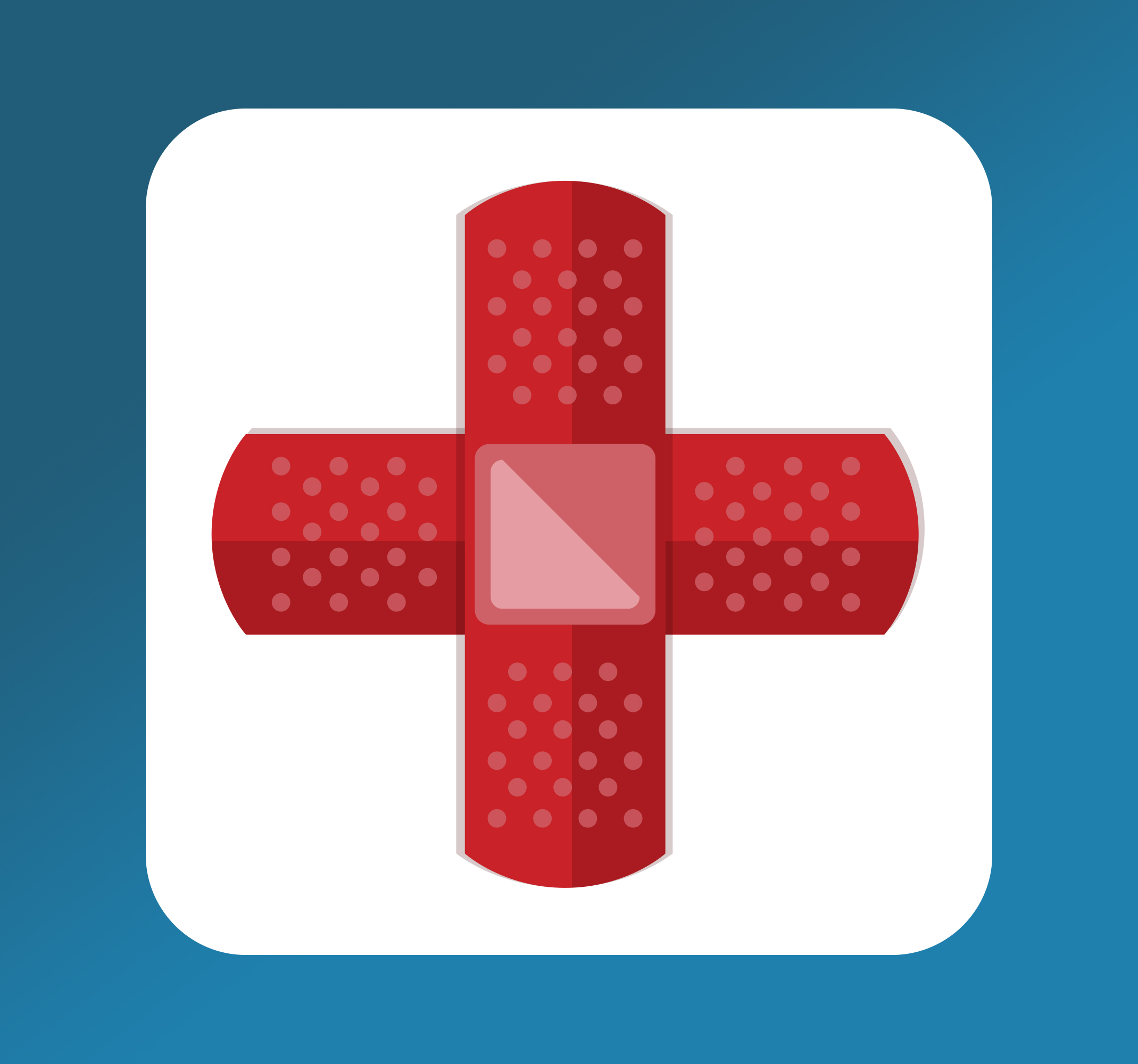 Tenstickers Rode pleister sticker