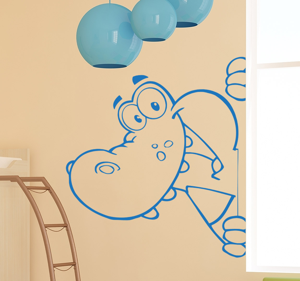 Tenstickers Muursticker Kinderkamer Krokodil