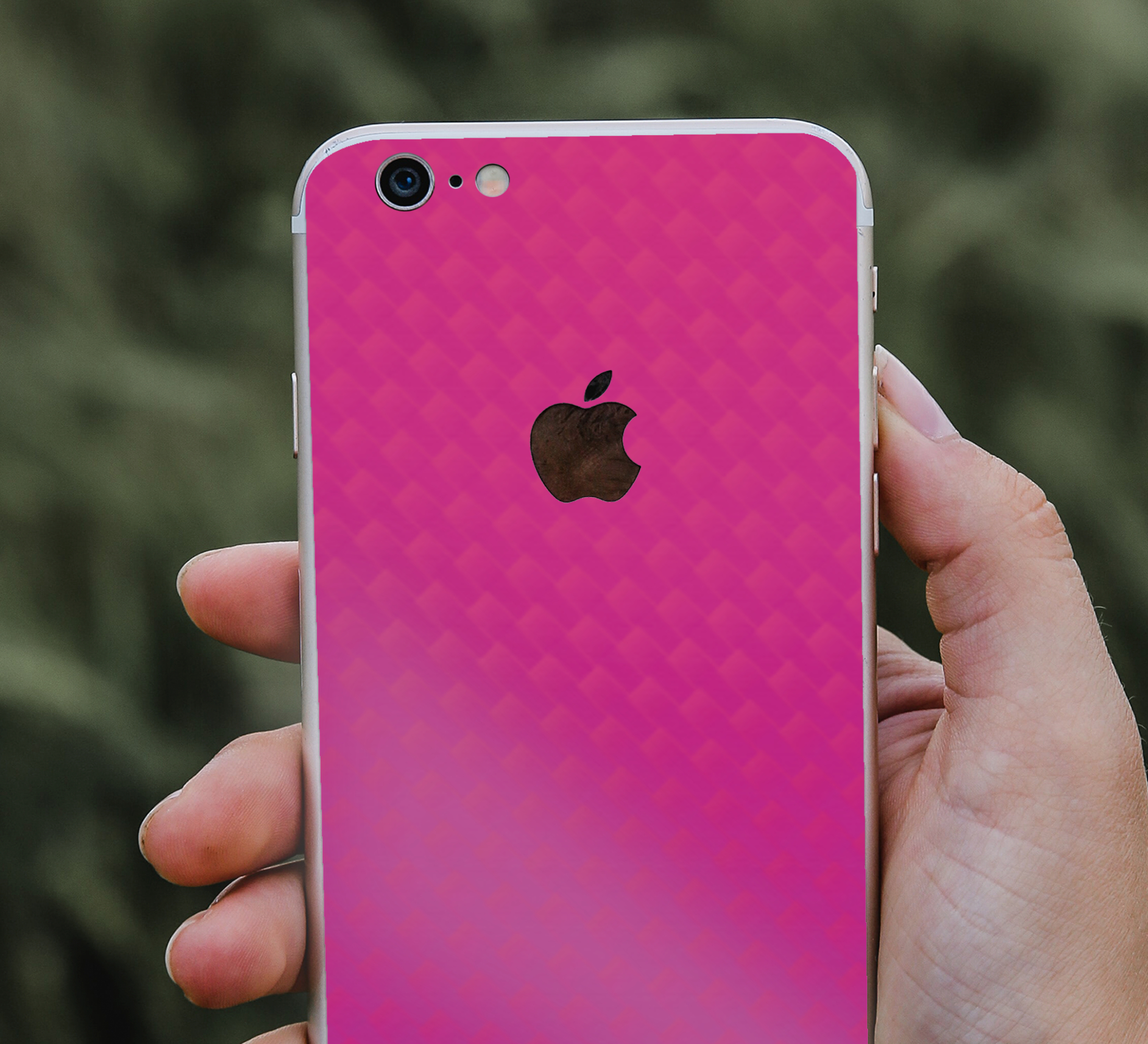 Adesivo iphone Rosa carbonio