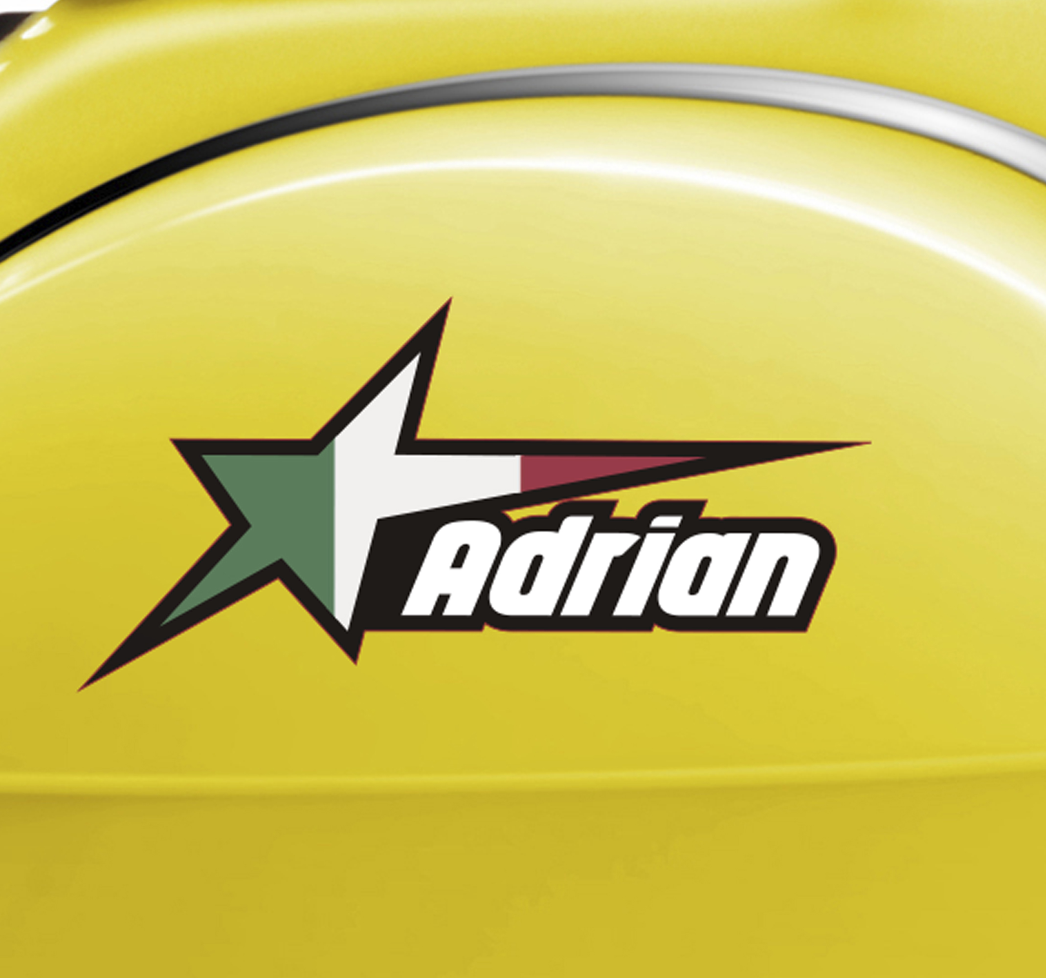 Adesivo moto Bandiera italia e nome personalizzato