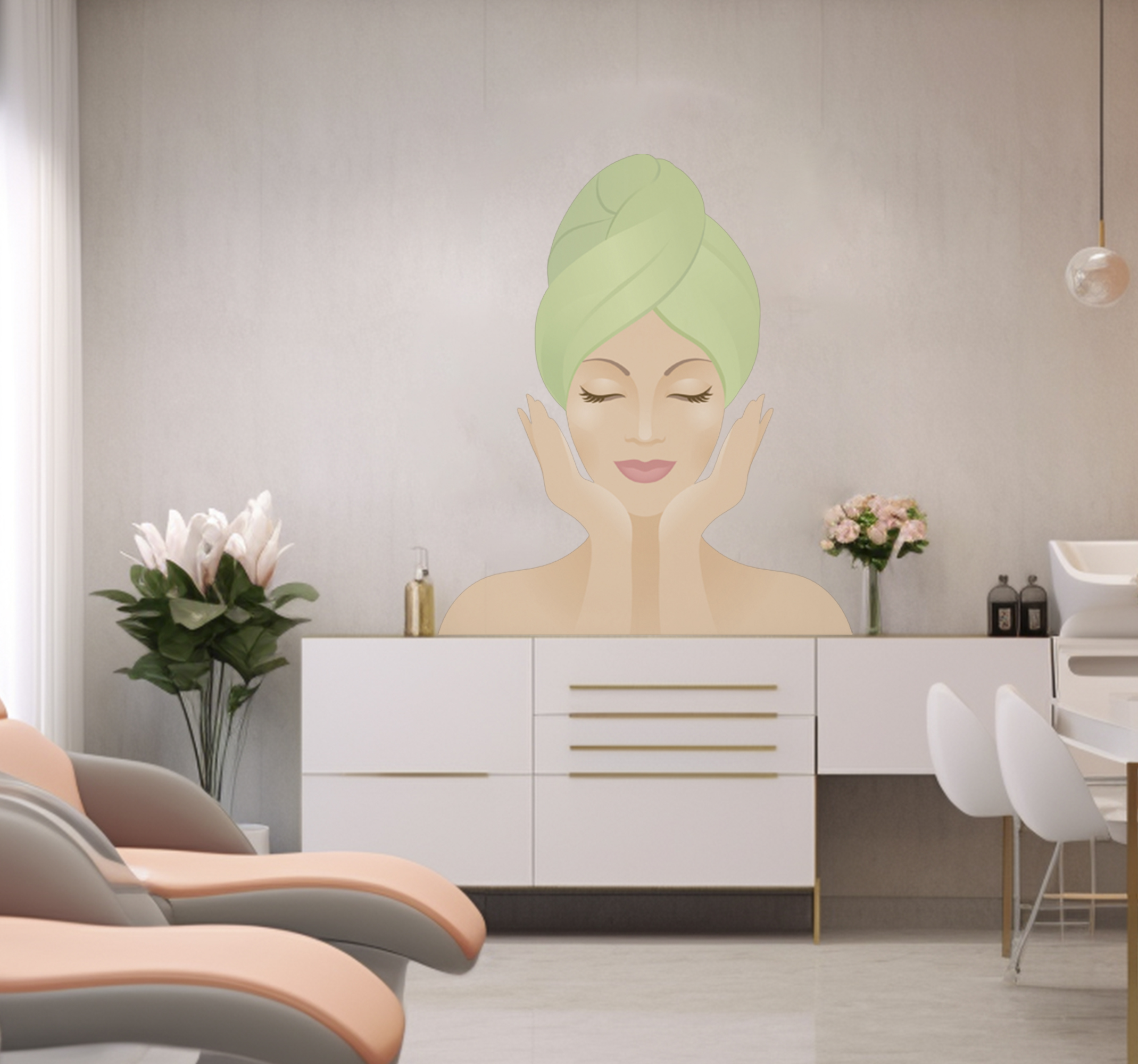 Vinilo decorativo belleza facial Vinilo decorativo belleza facial