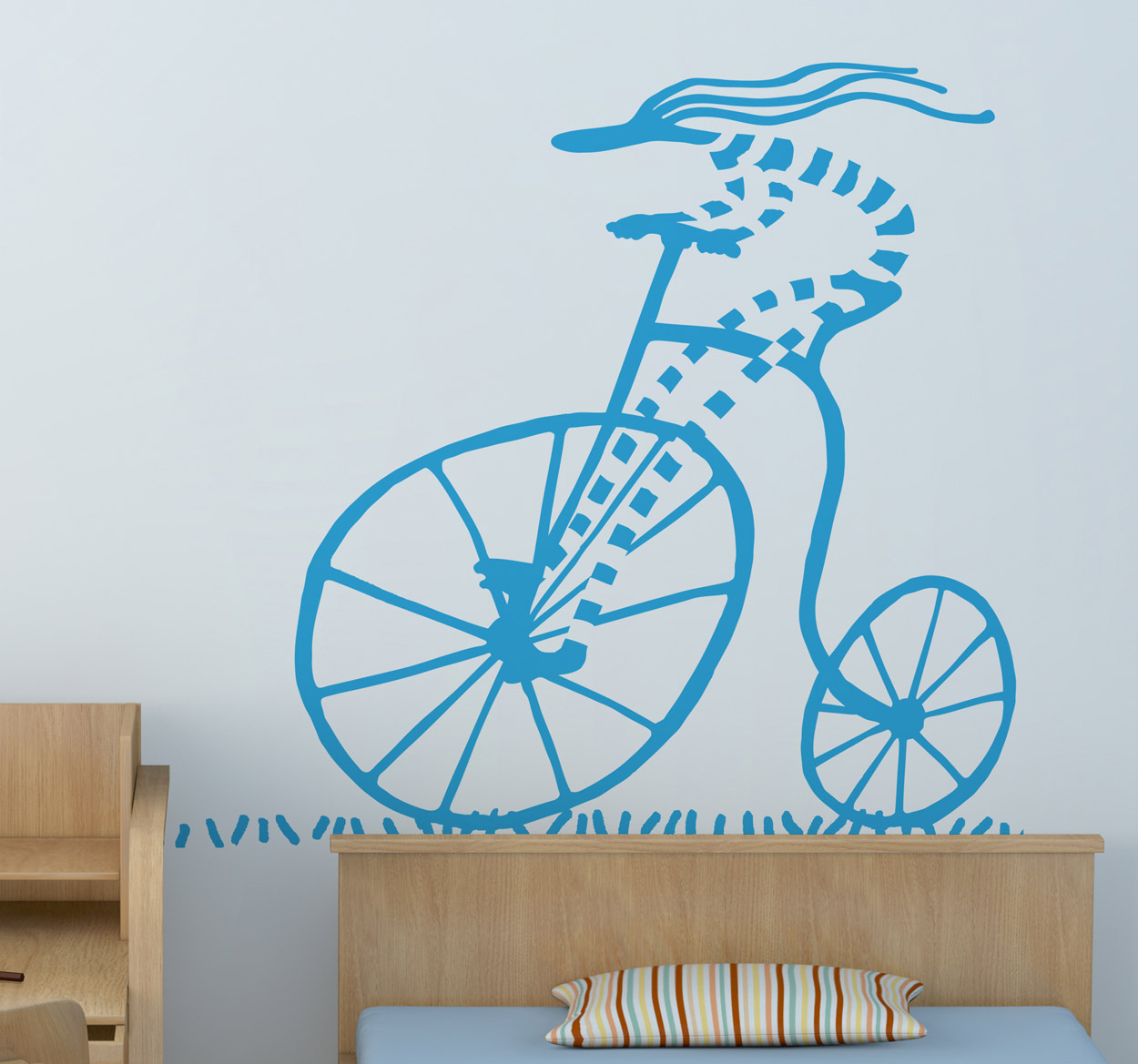 Tenstickers Muursticker Silhouet Fiets