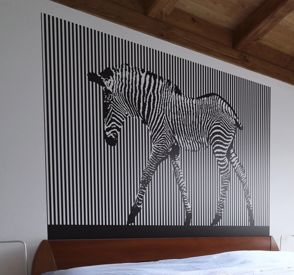 Tenstickers Muursticker zebra lijnen