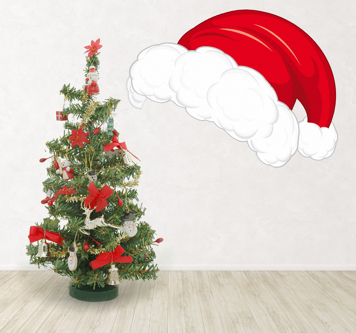 Adhesivo sombrero Papa Noel
