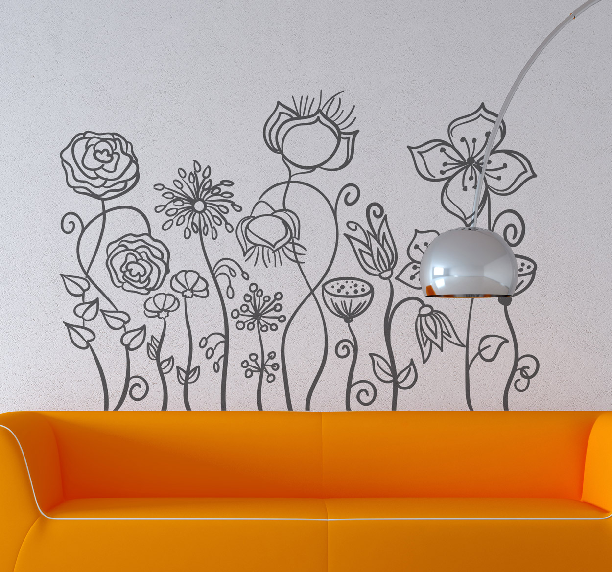 Tenstickers Sticker bloemen origineel