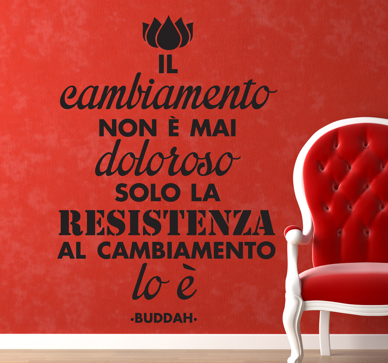 Adesivo murale sul cambiamento Buddha