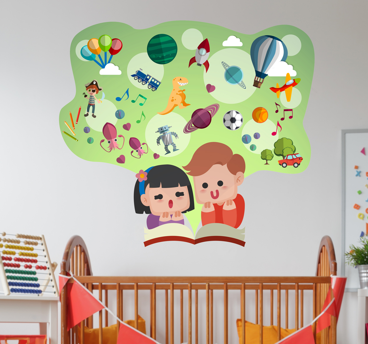 Tenstickers Sticker kinderen lezen boeken