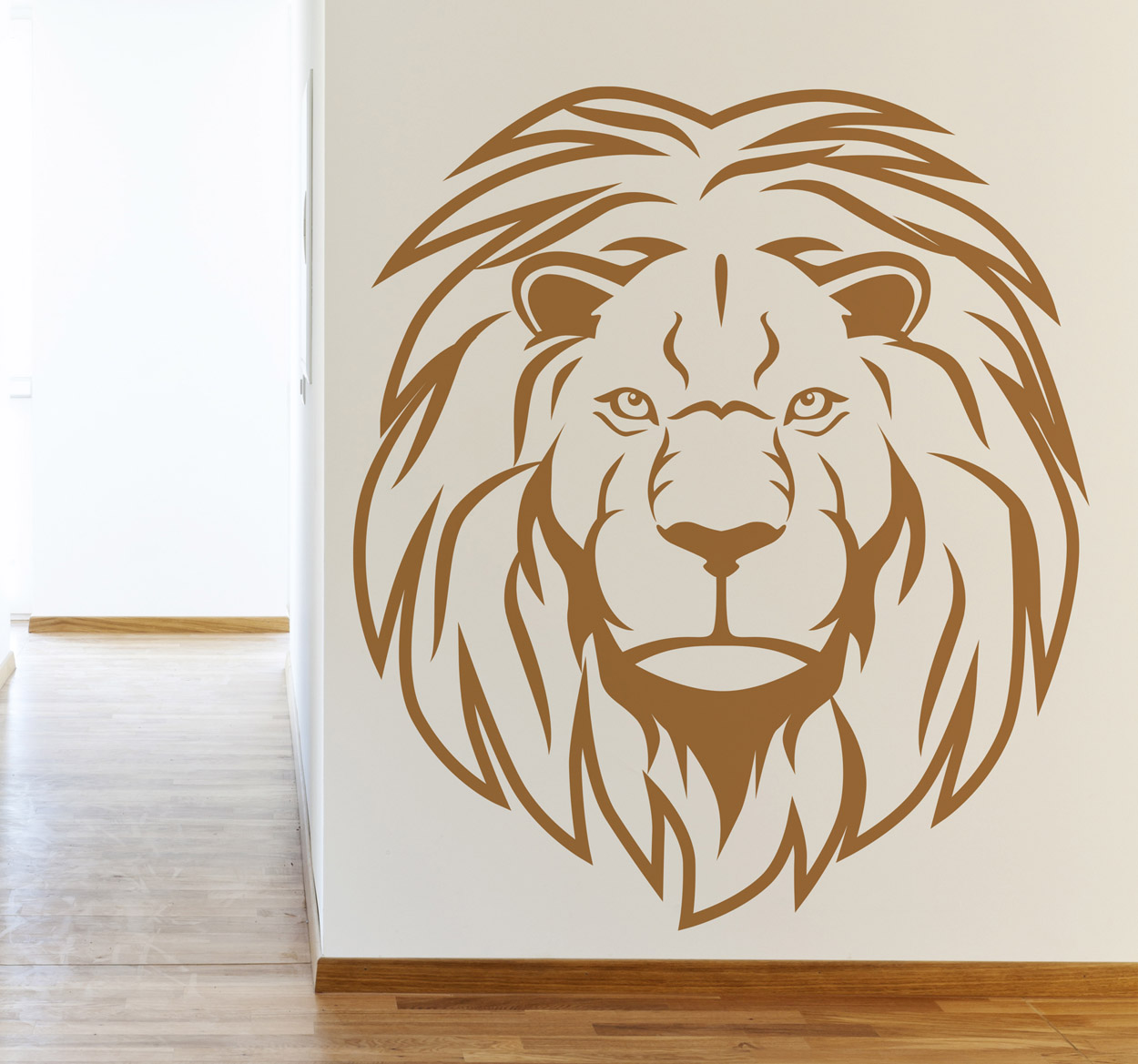 Tenstickers Muursticker portret Afrikaanse leeuw