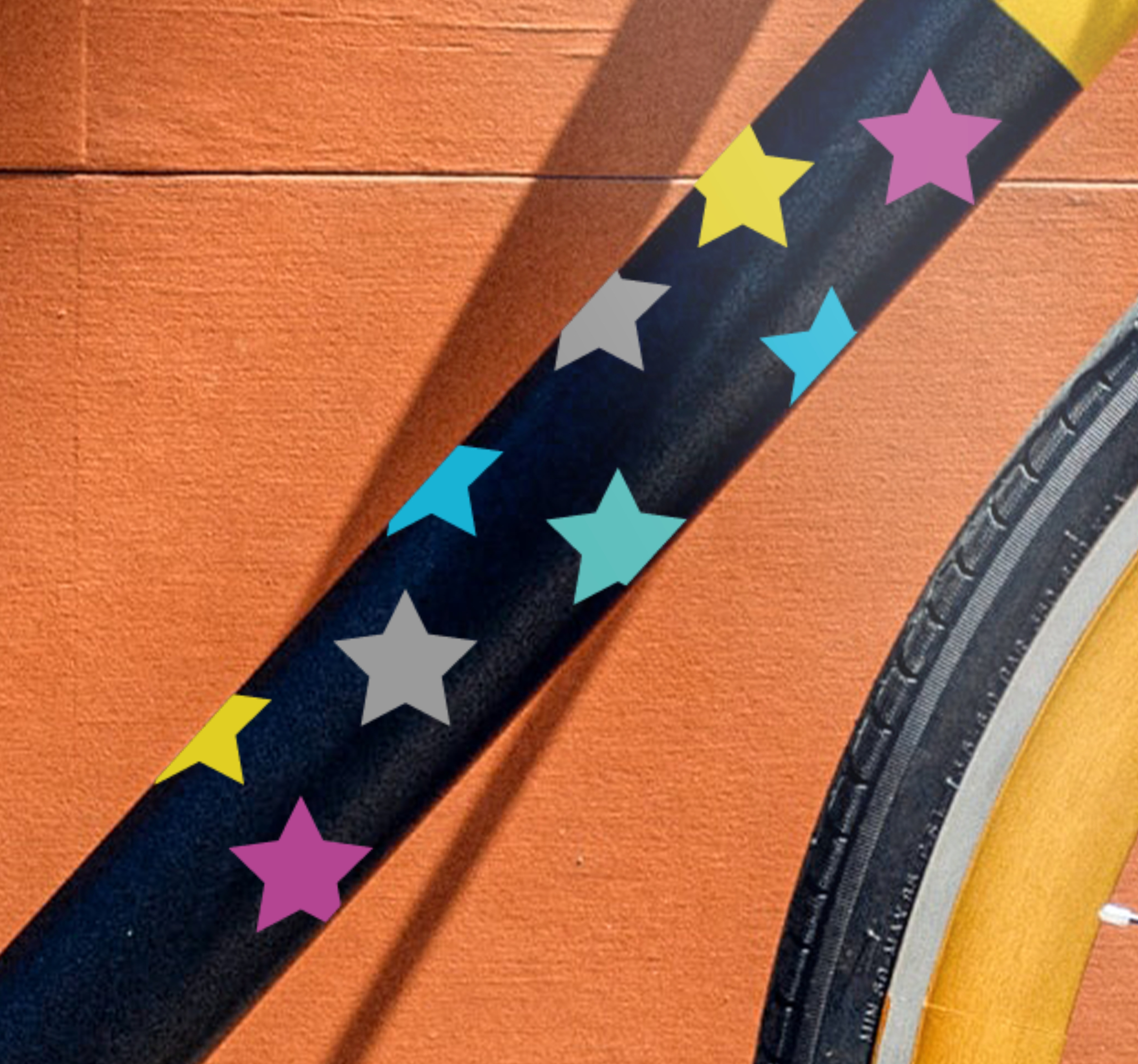 Adesivo per bici Motivo a stelle colorate