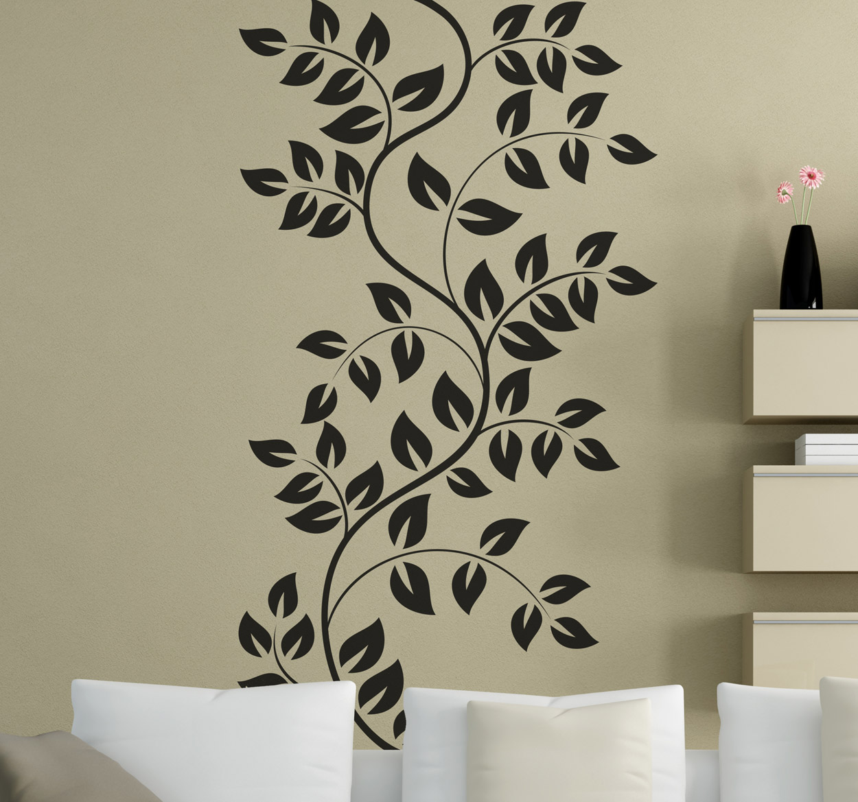 Tenstickers Sticker modern takken en bladeren