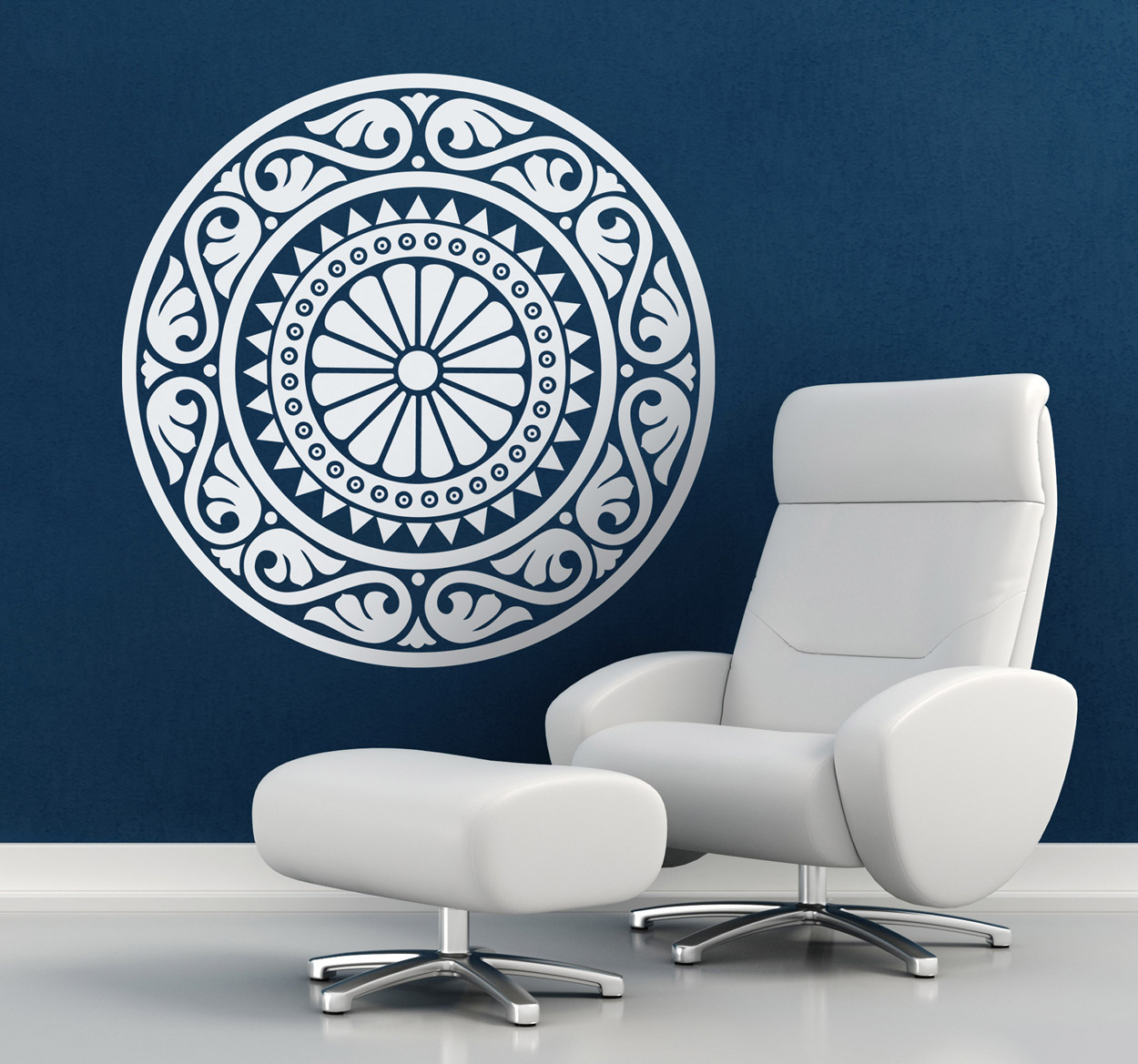 Tenstickers Klassiek rozen mandala sticker