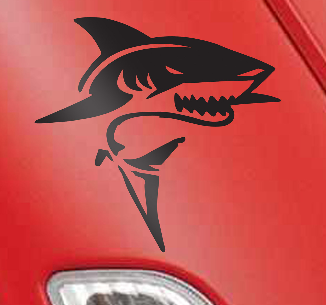 Adesivo per auto squalo