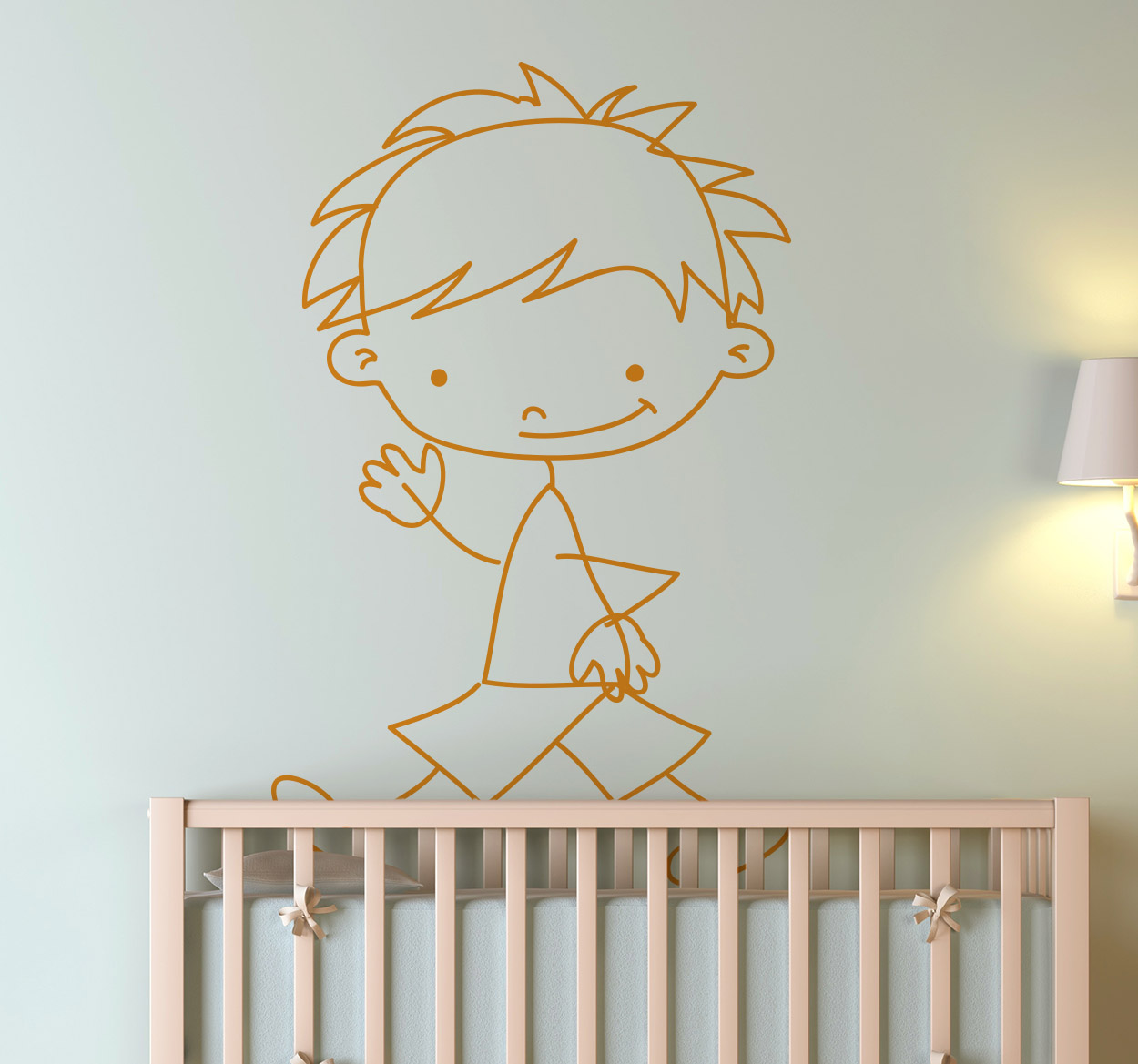 Tenstickers Sticker kinderkamer wandelende jongen