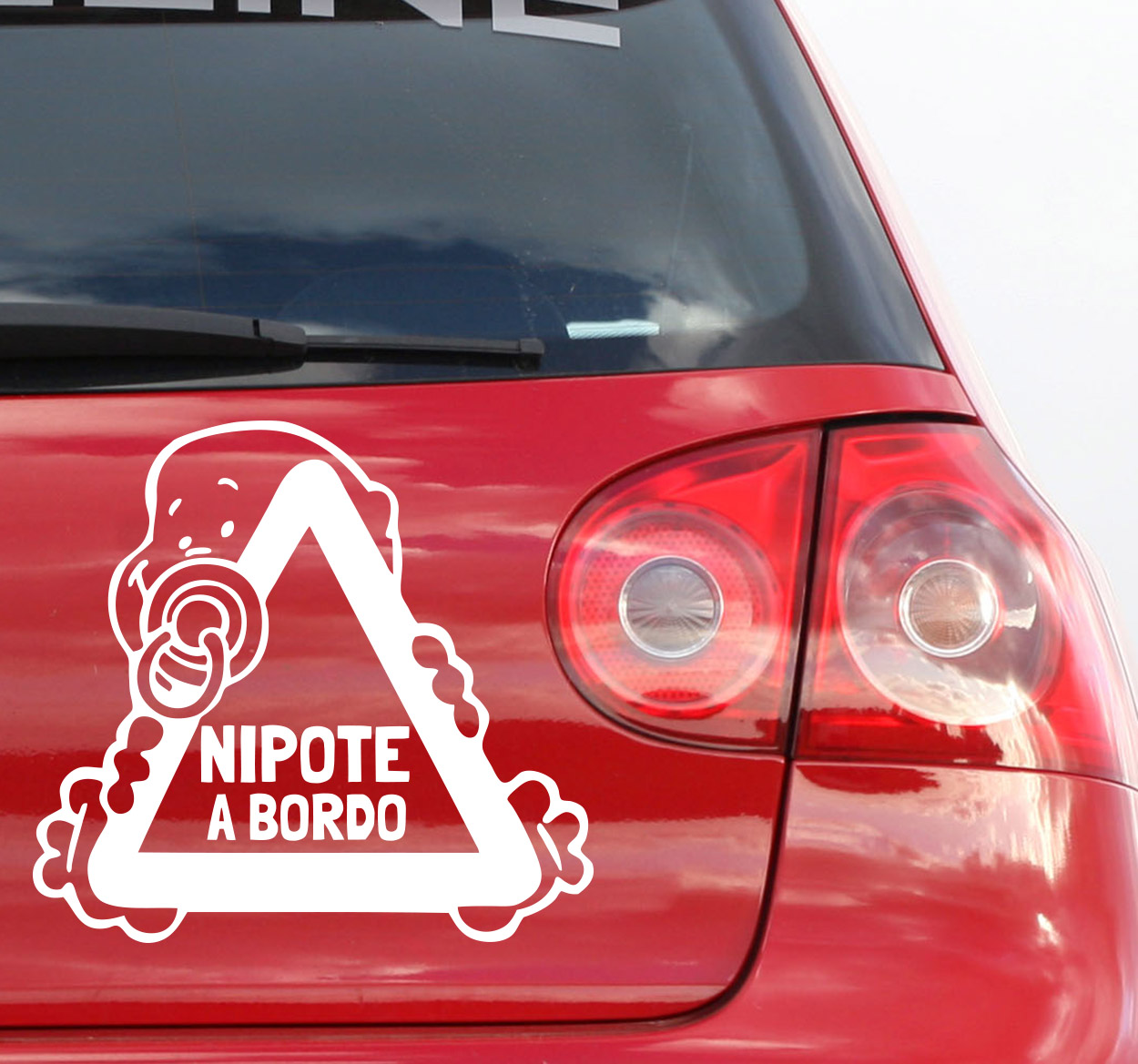 Sticker decorativo logo nipote a bordo
