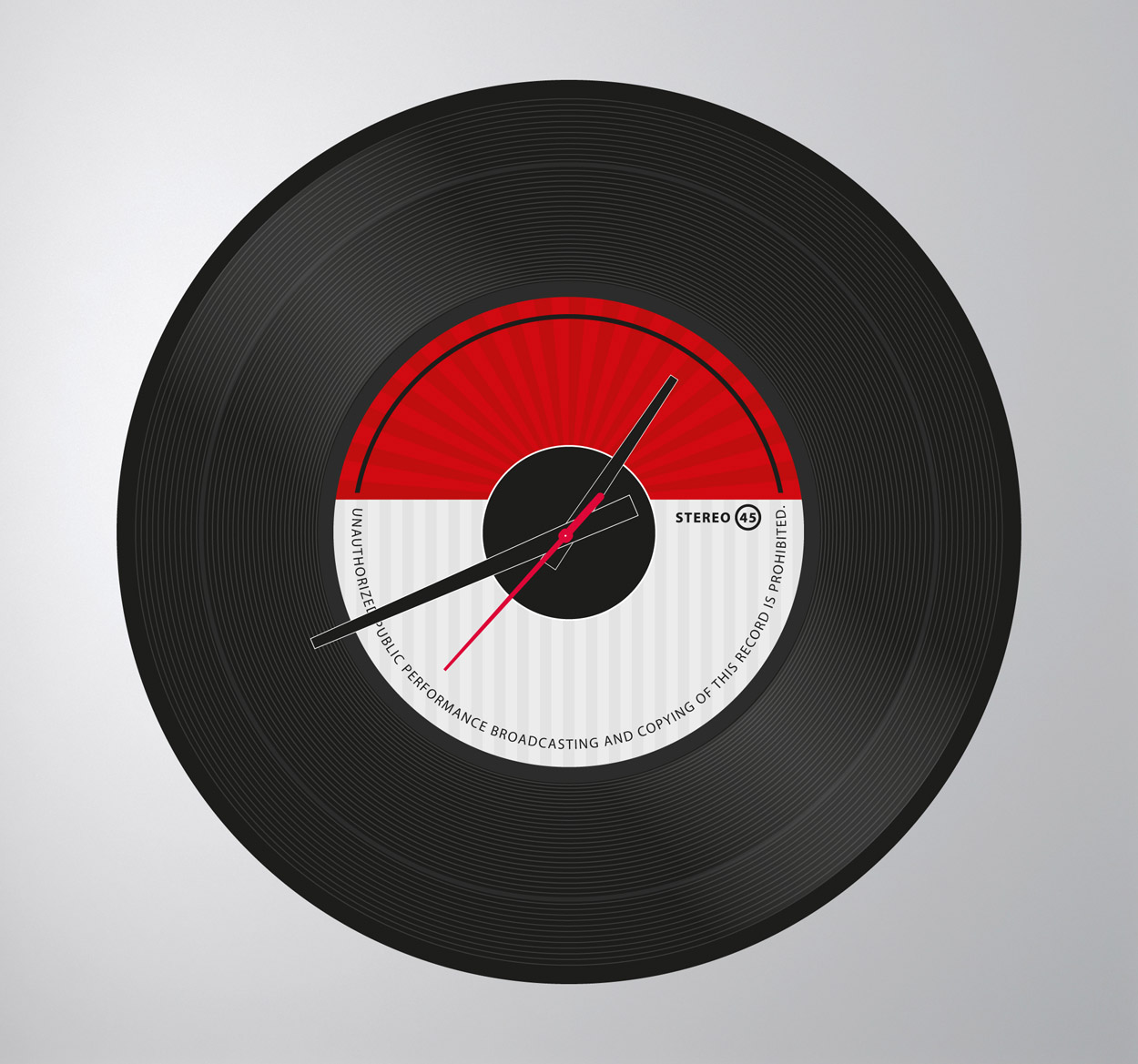 Tenstickers Enkele vinyl klok sticker