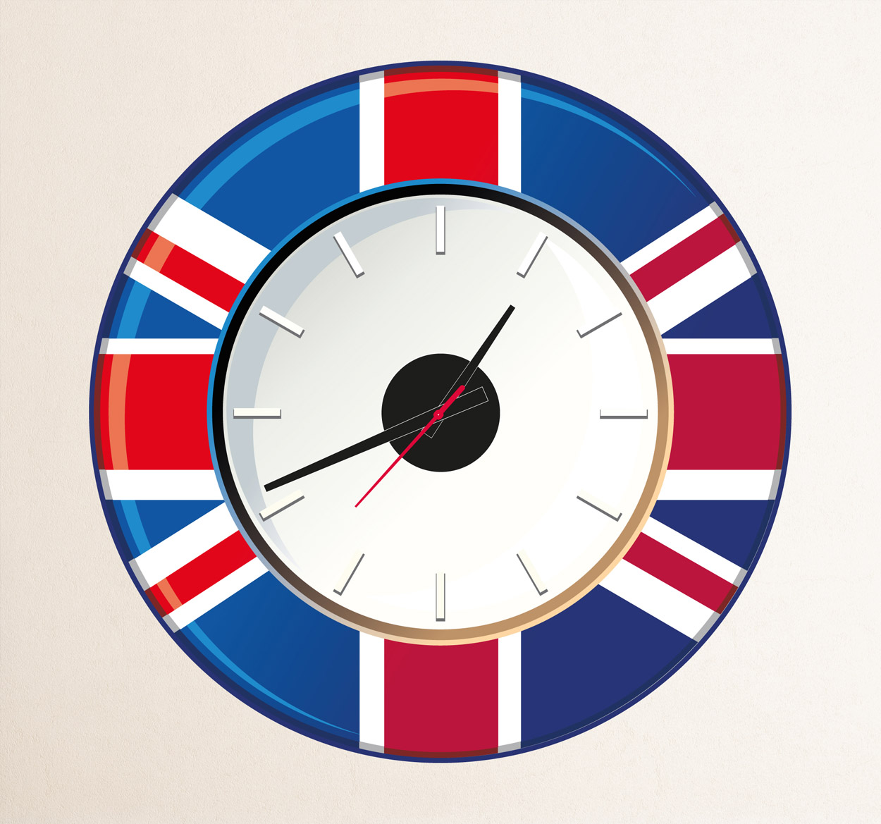 Tenstickers Klok sticker Groot Britannië