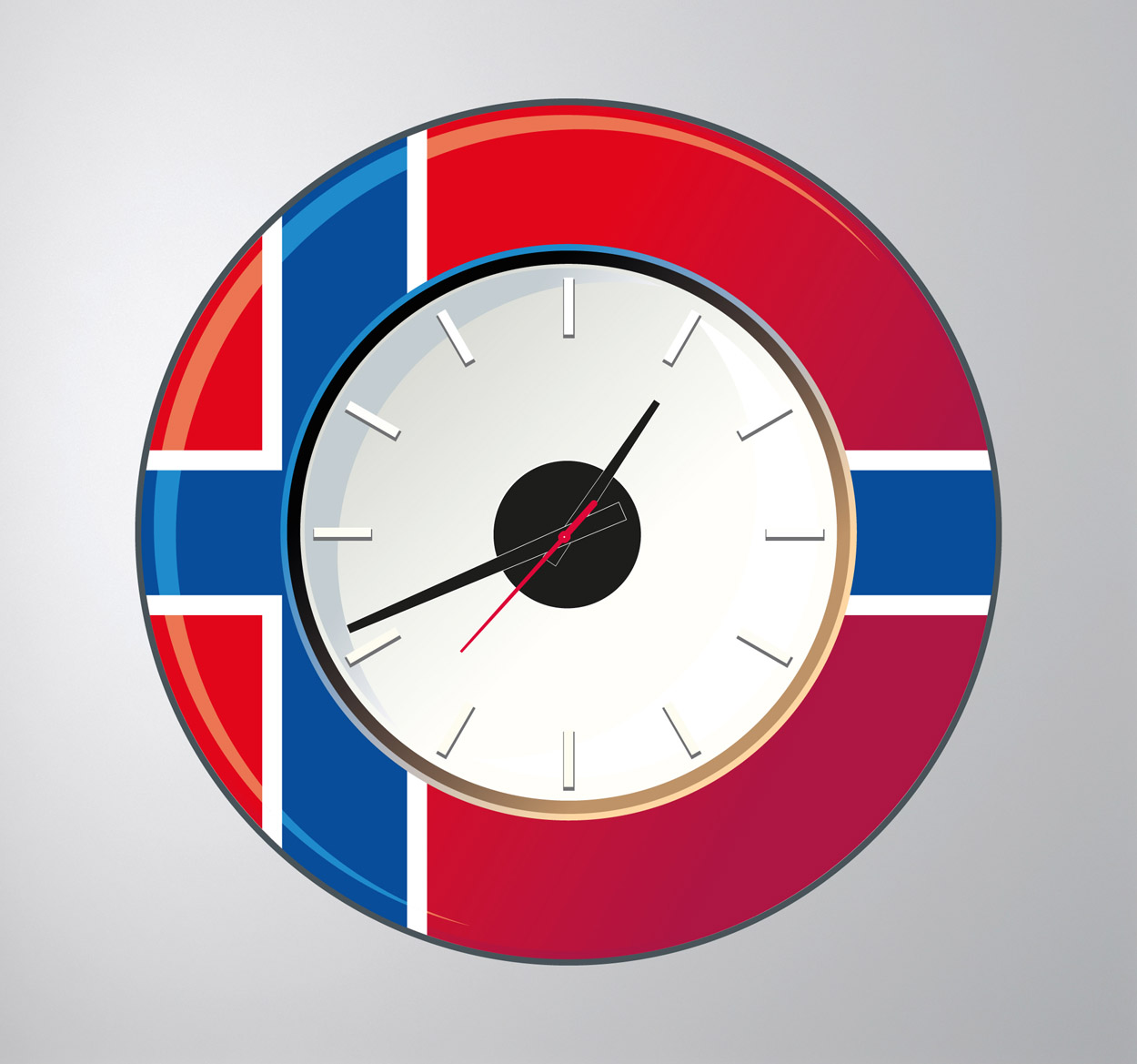Tenstickers Klok sticker Noorwegen