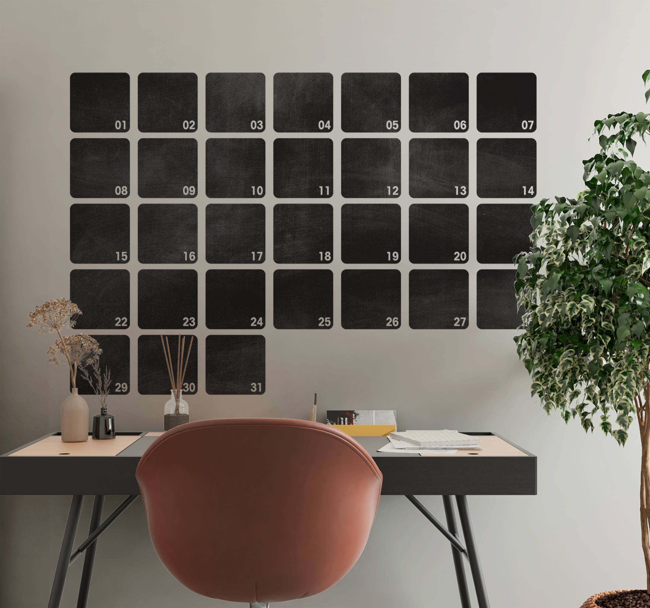 Autocolante de ardósia de planejador de mês