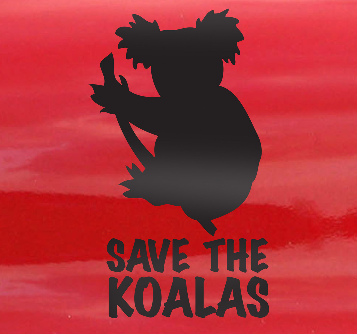 Tenstickers Sticker Silhouette Save the Koalas