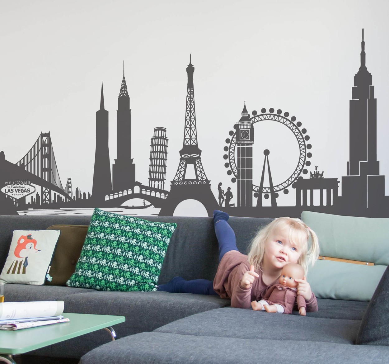 Sticker skyline monumenti famosi