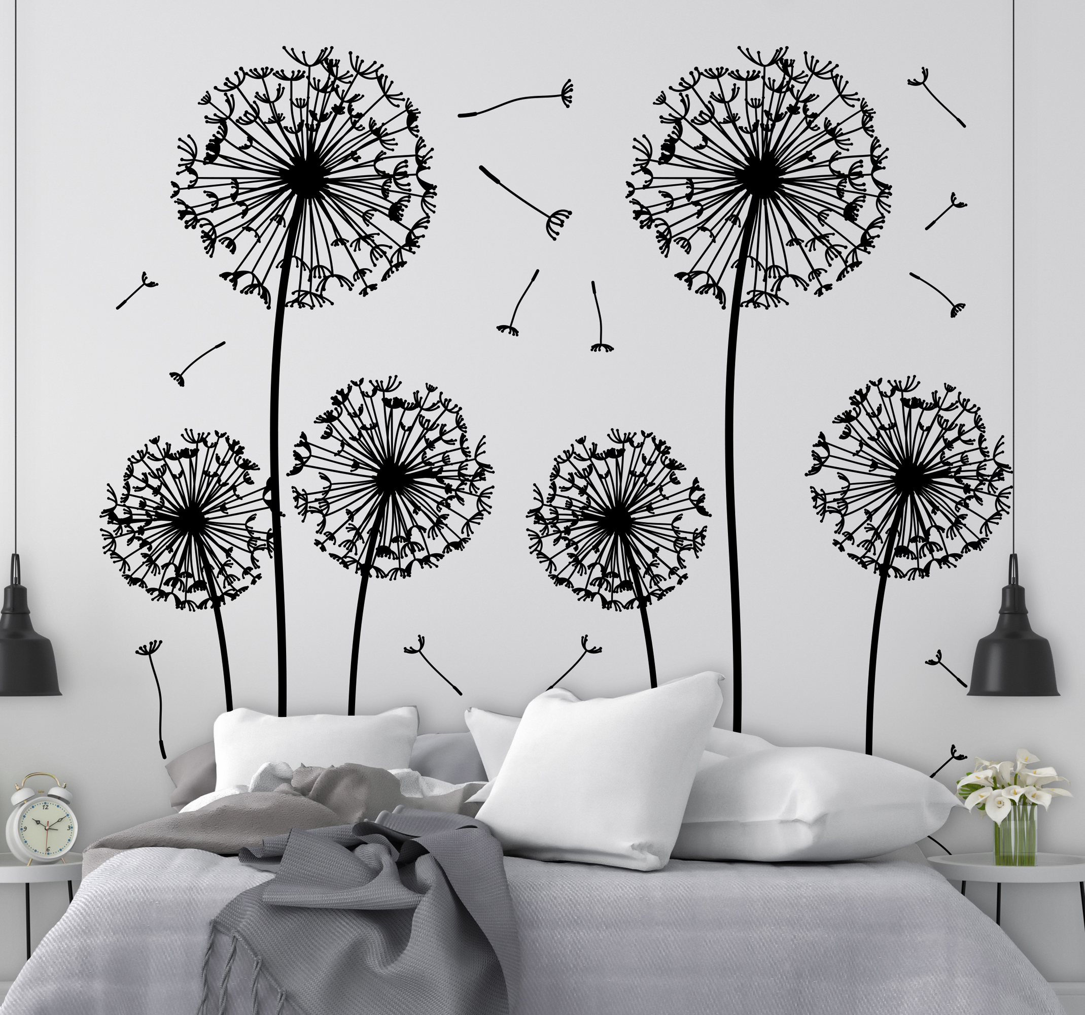 Tenstickers Muursticker paardenbloem