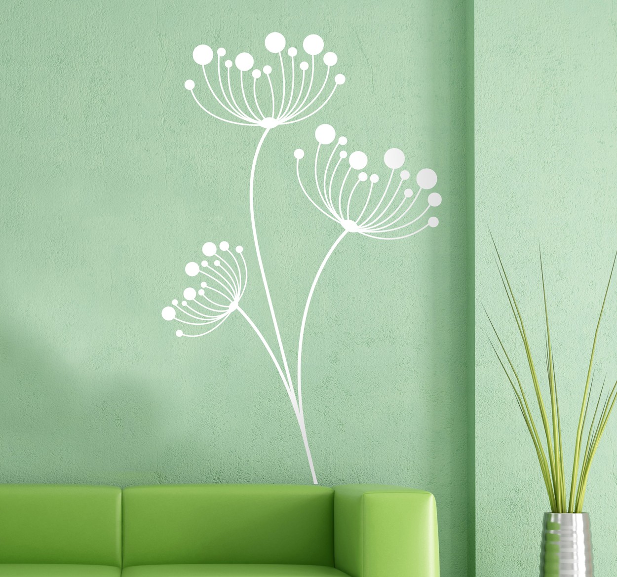 Tenstickers Moderne paardenbloem sticker