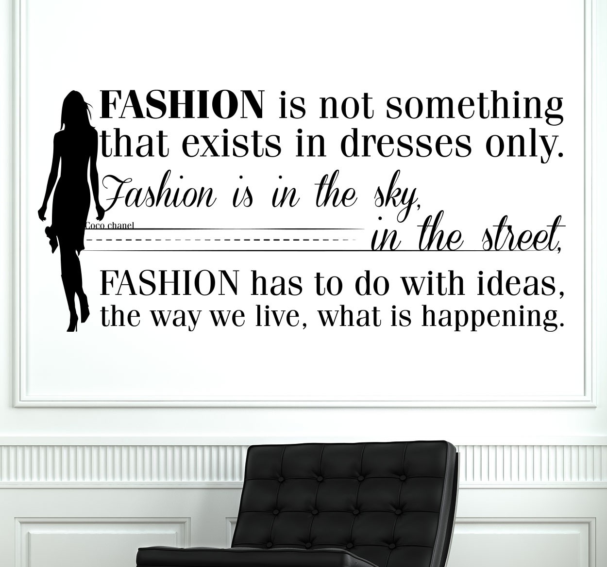 Sticker Coco Chanel quote