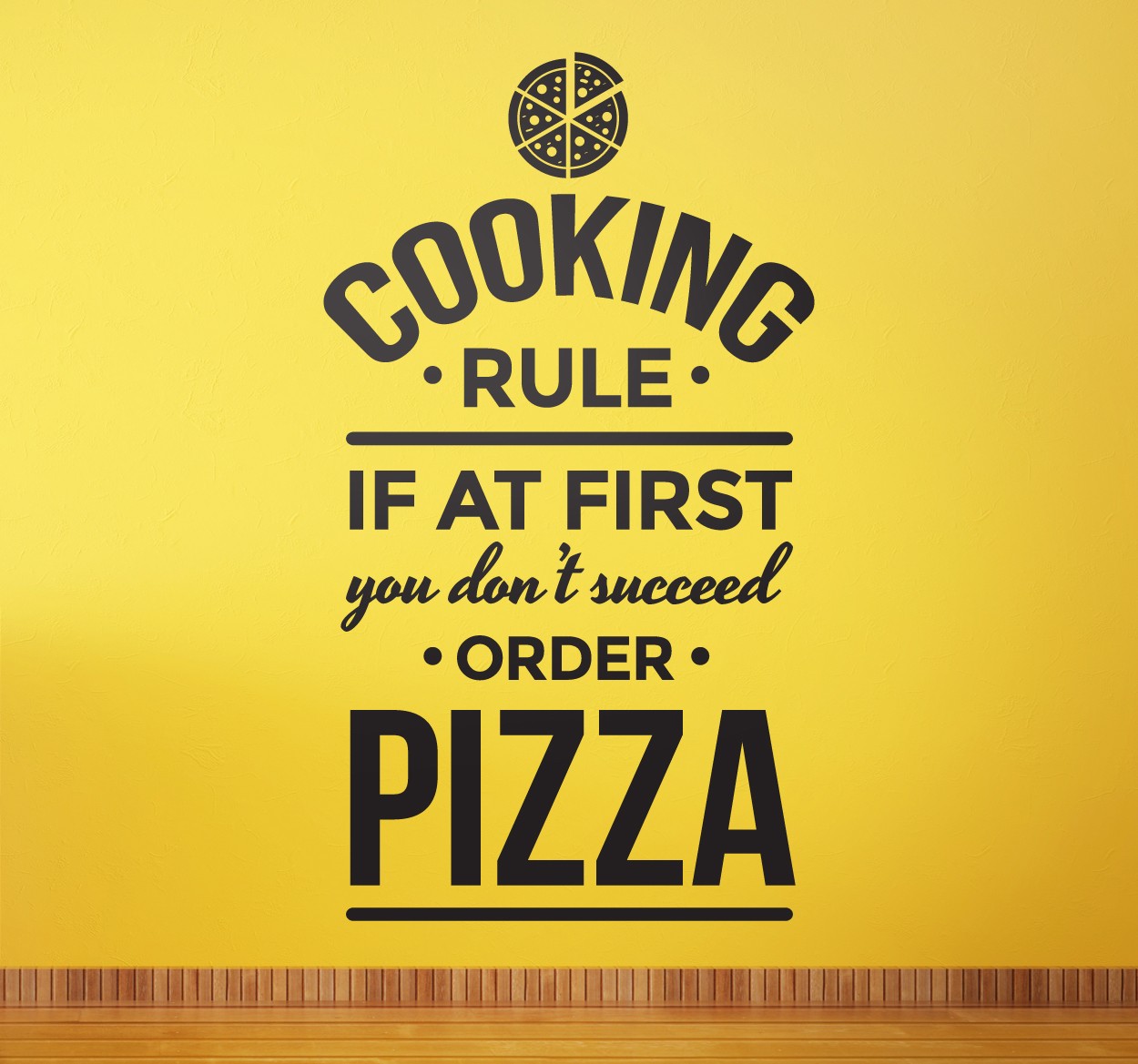 Wall Sticker Cooking Rule Order Pizza