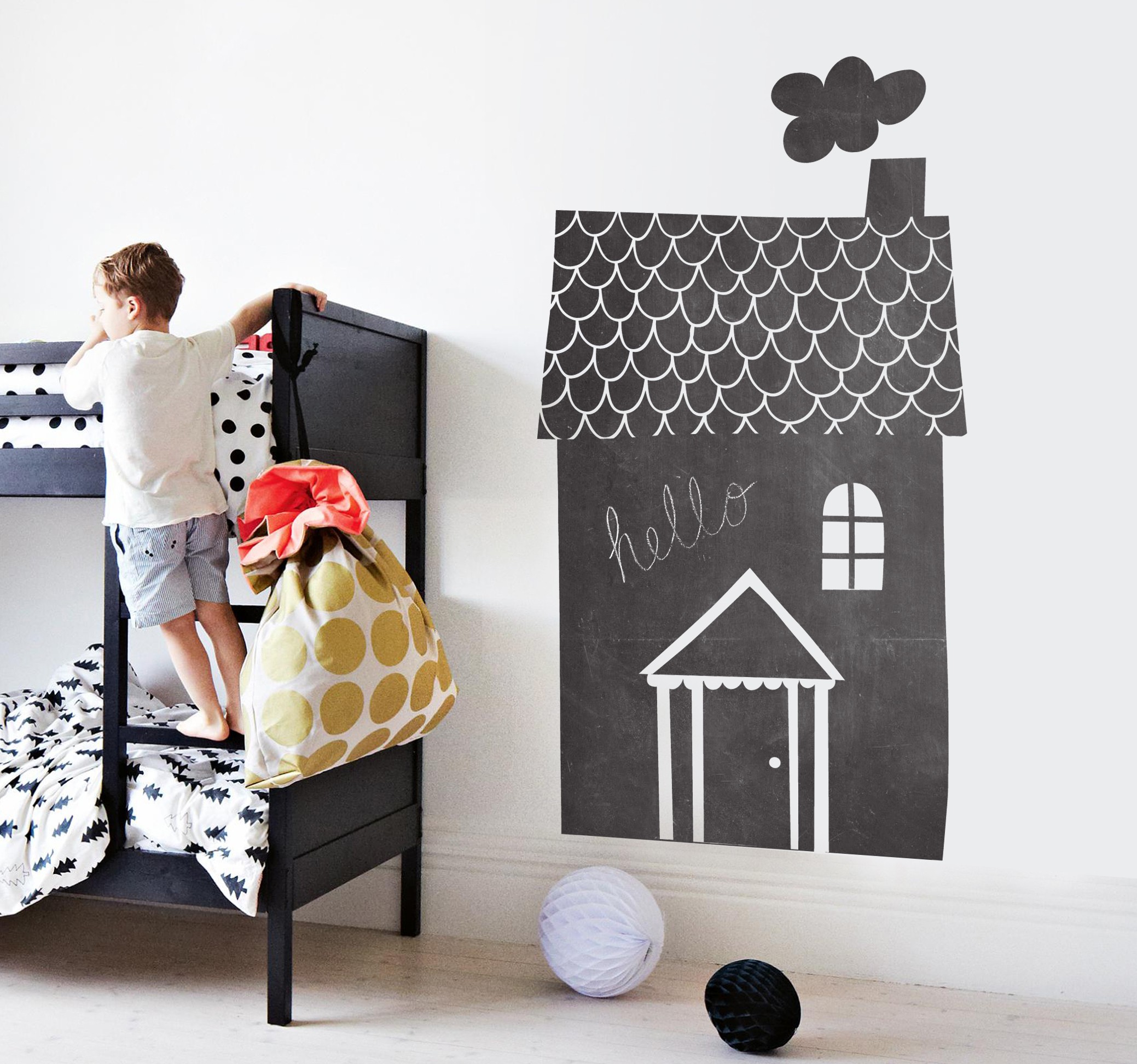 Tenstickers Krijtbord Muursticker Huis