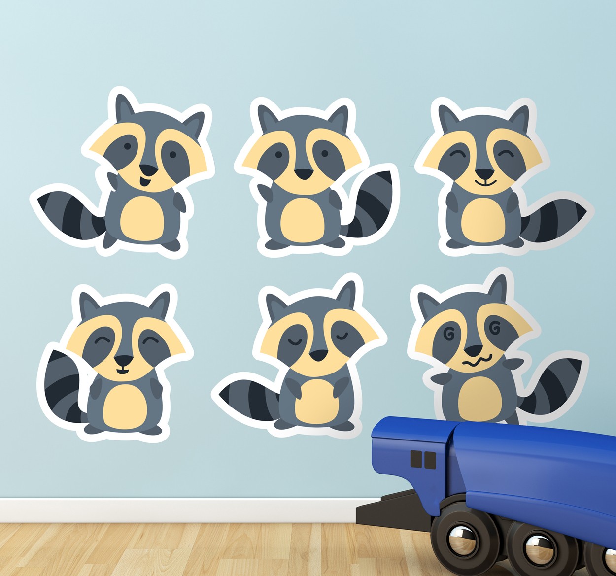 Tenstickers Kinderkamer muusticker wasberen