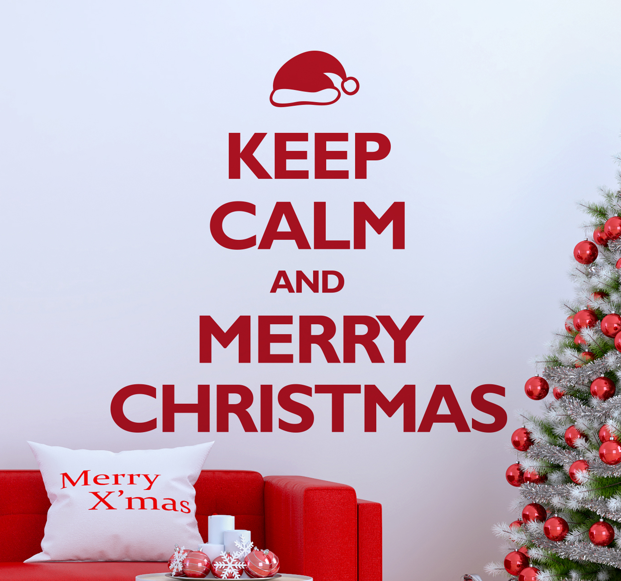 Keep Calm Happy Christmas kerstmis Sticker