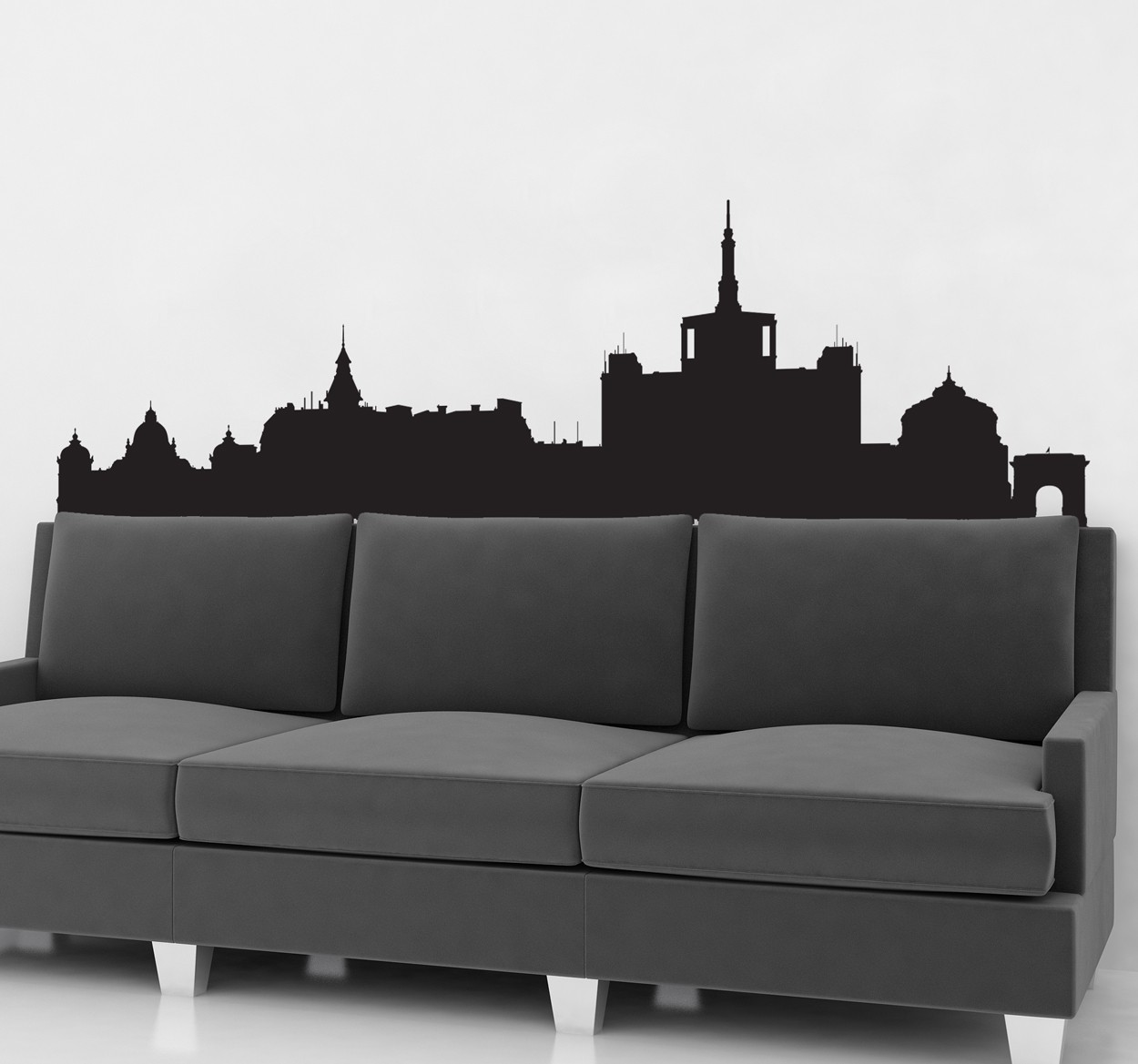 Boekarest Skyline Muursticker
