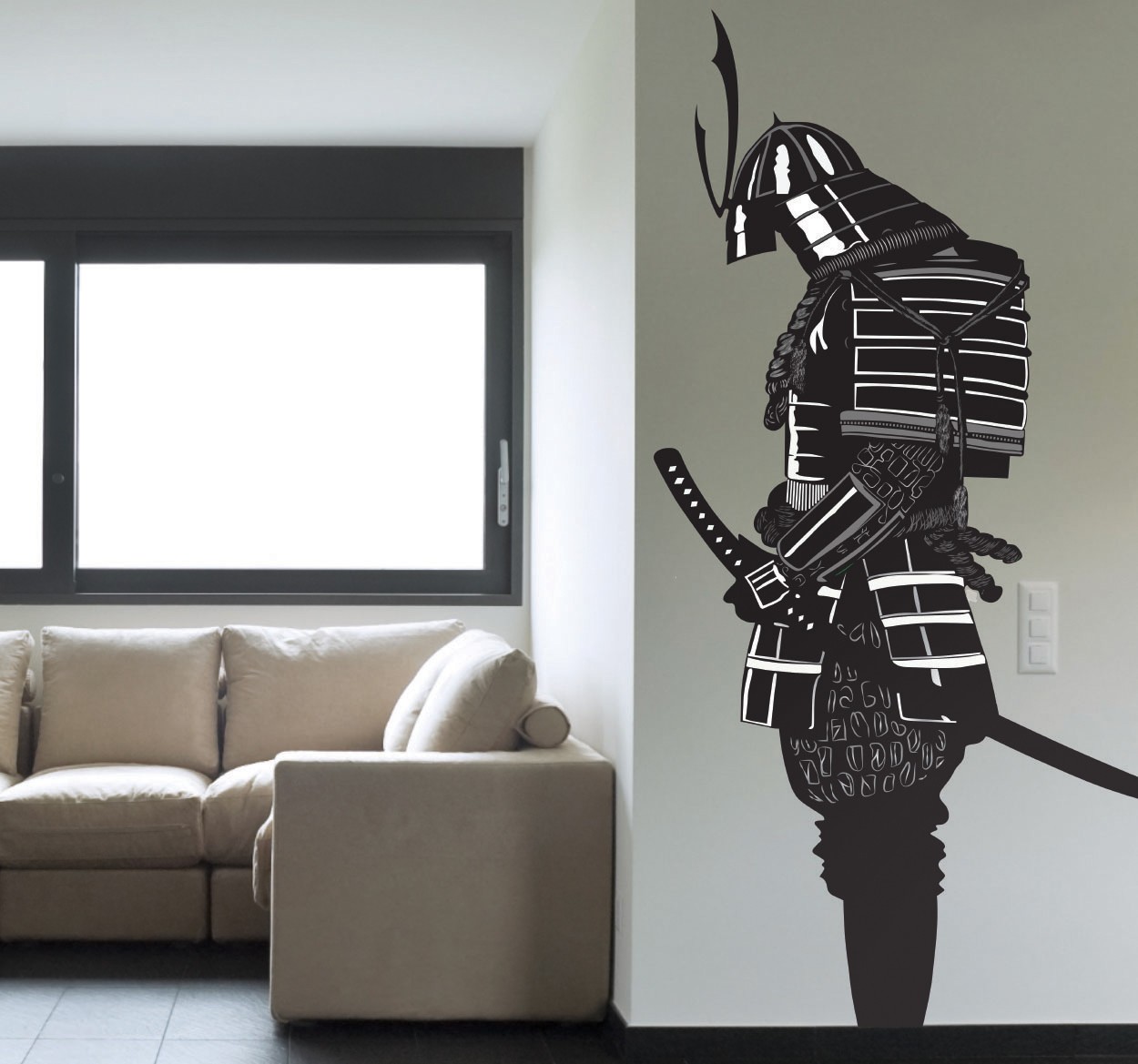 Adesivo decorativo guerrierio samurai