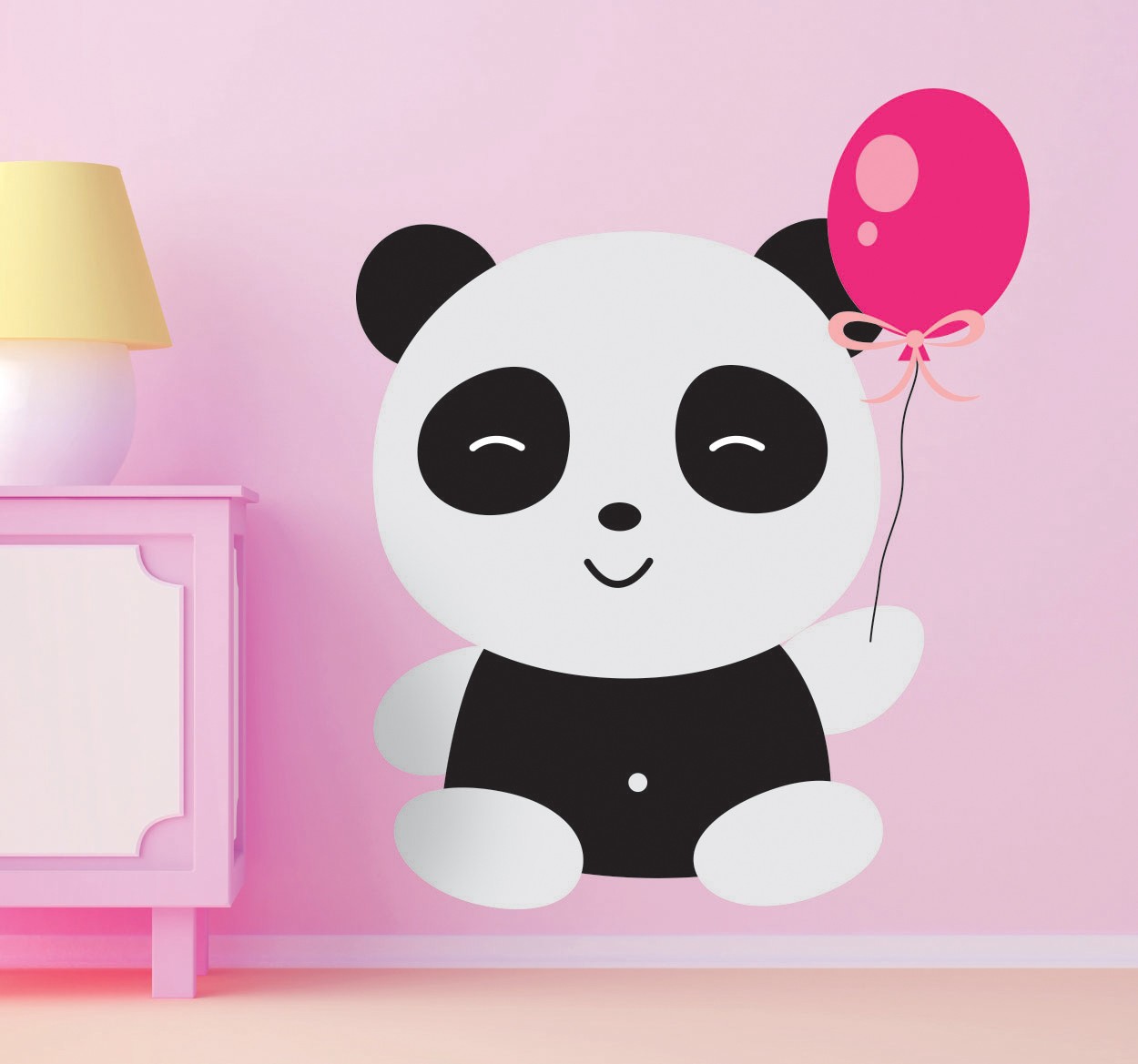 Tenstickers Panda met ballon sticker