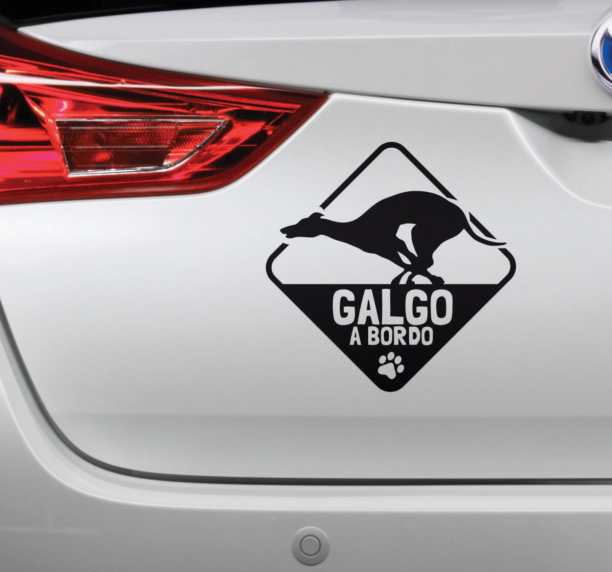 Adesivo per auto galgo a bordo